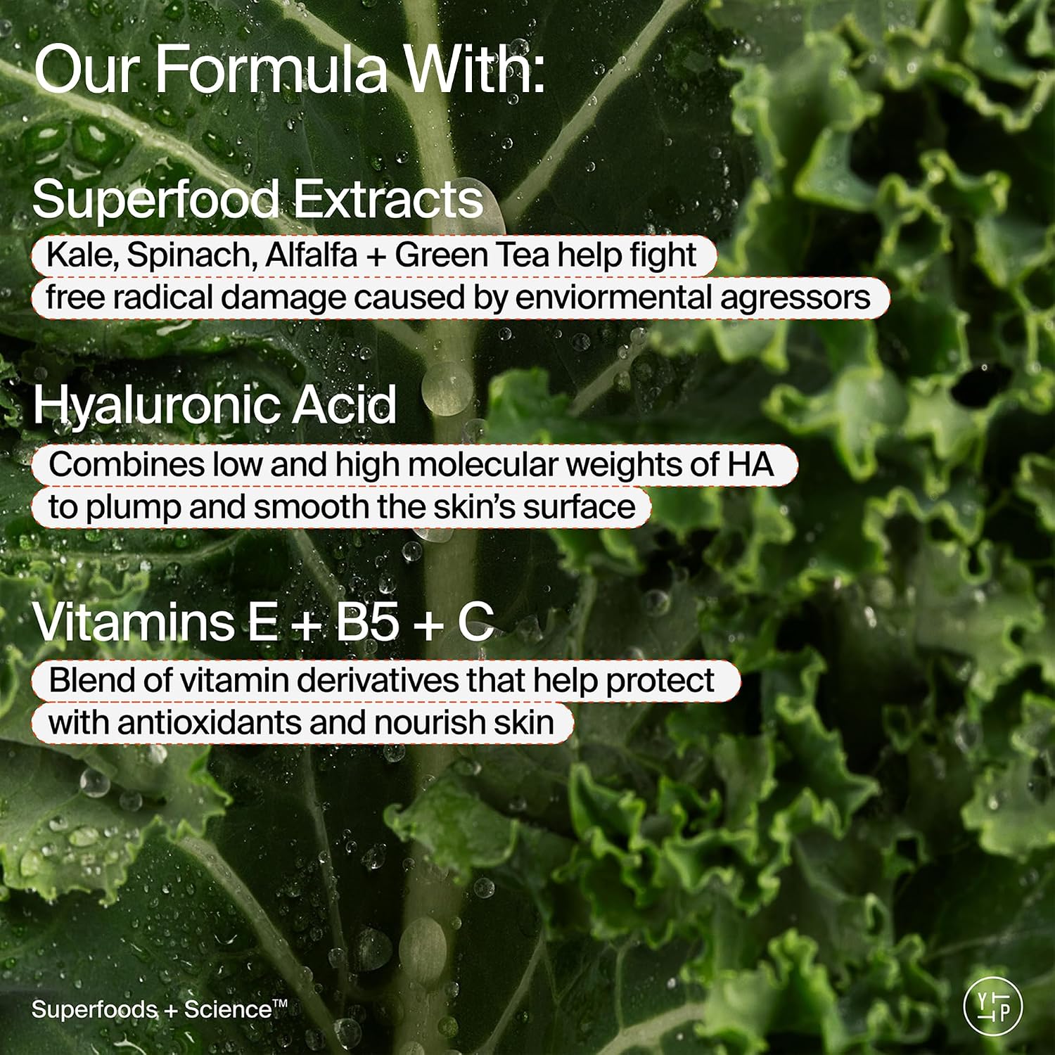 Detalle de Youth To The People Superfood Air-Whip Moisturiser with Kale, Spinach & Hyaluronic Acid (59ml)