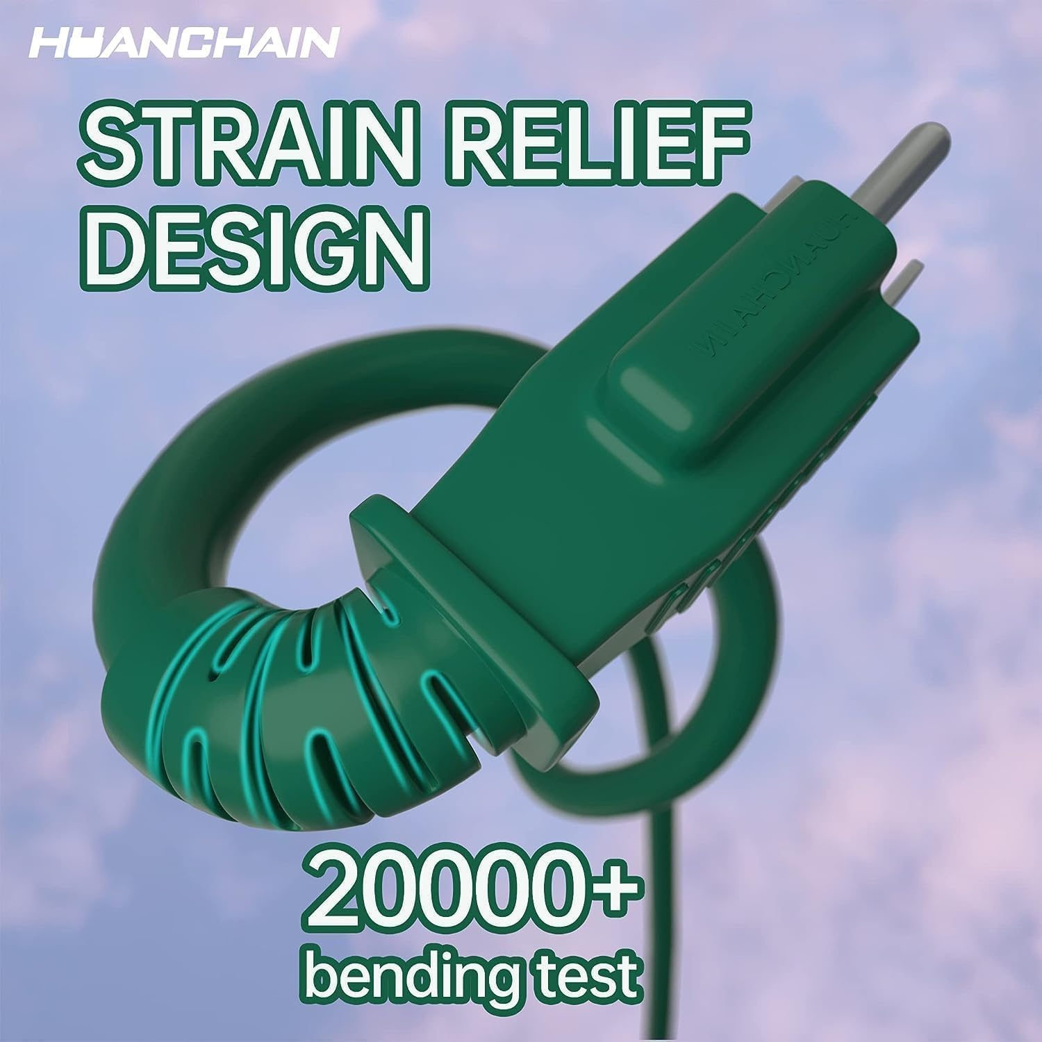 Detalle de HUANCHAIN 16/3 Gauge 150 ft Outdoor Extension Cord, Green, 10A