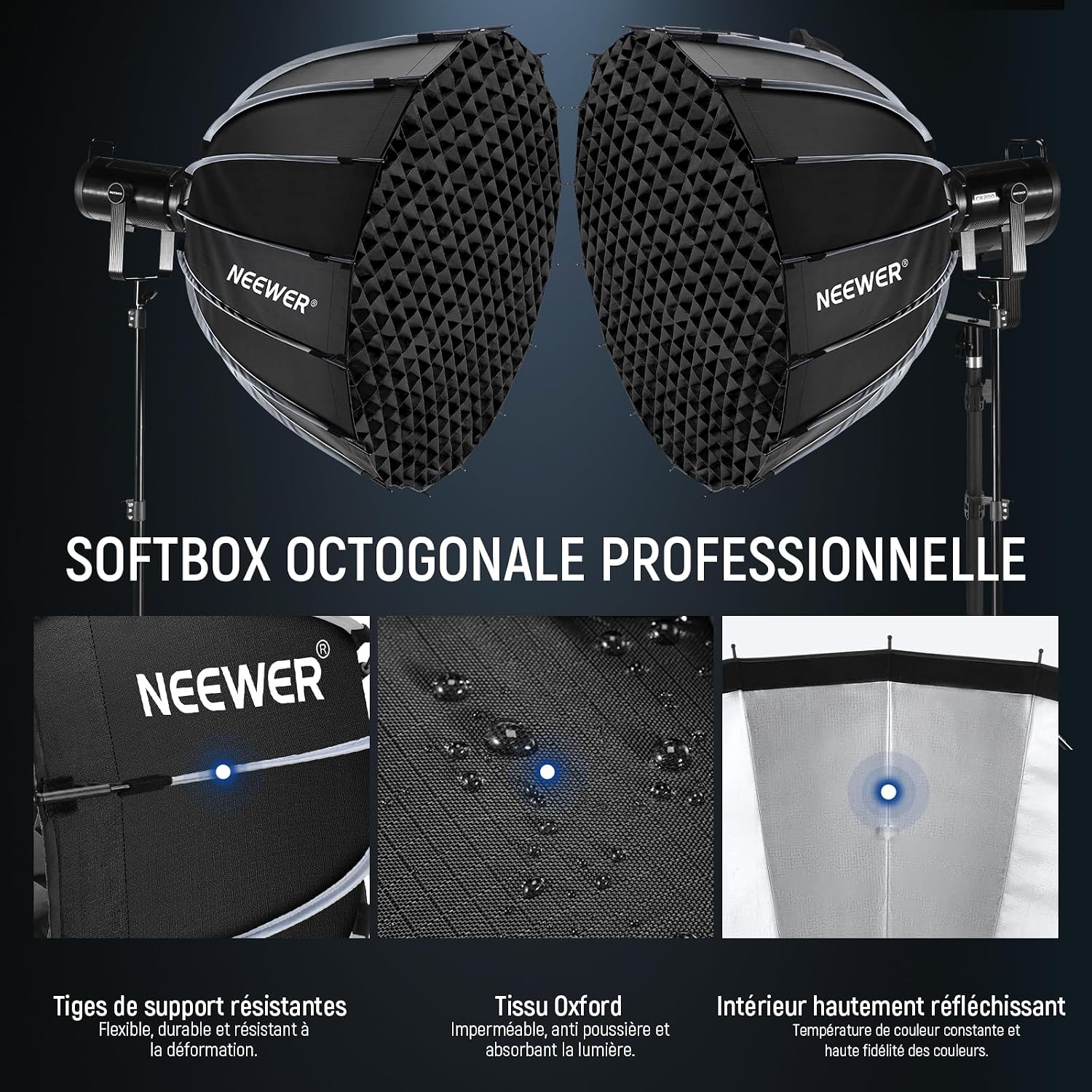 Detalle de NEEWER Kit Softbox Parabolique 35,4