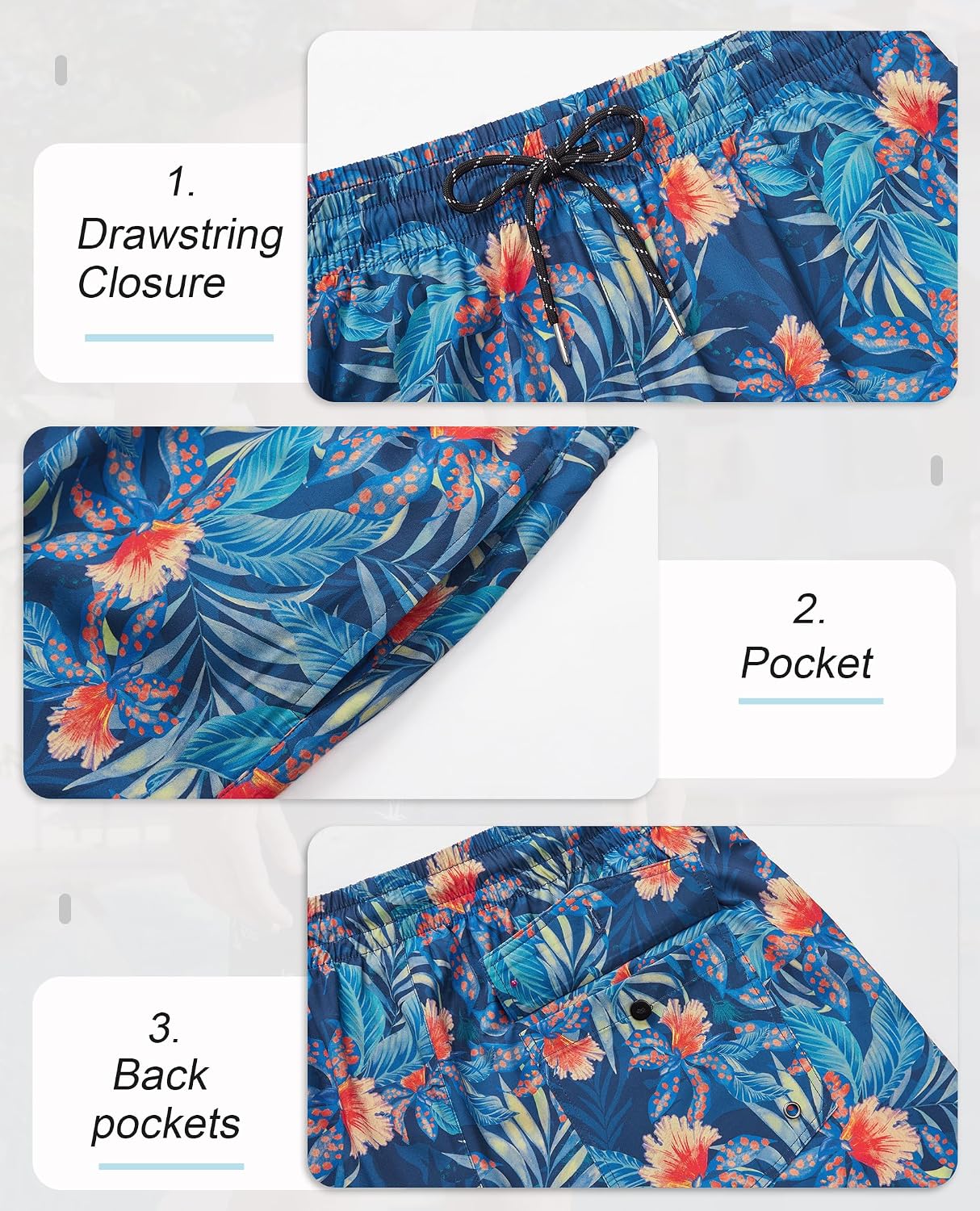 Thumbnail 3 de Gleeease 5-inch Men's Swim Trunks with 2-in-1 Compression Liner