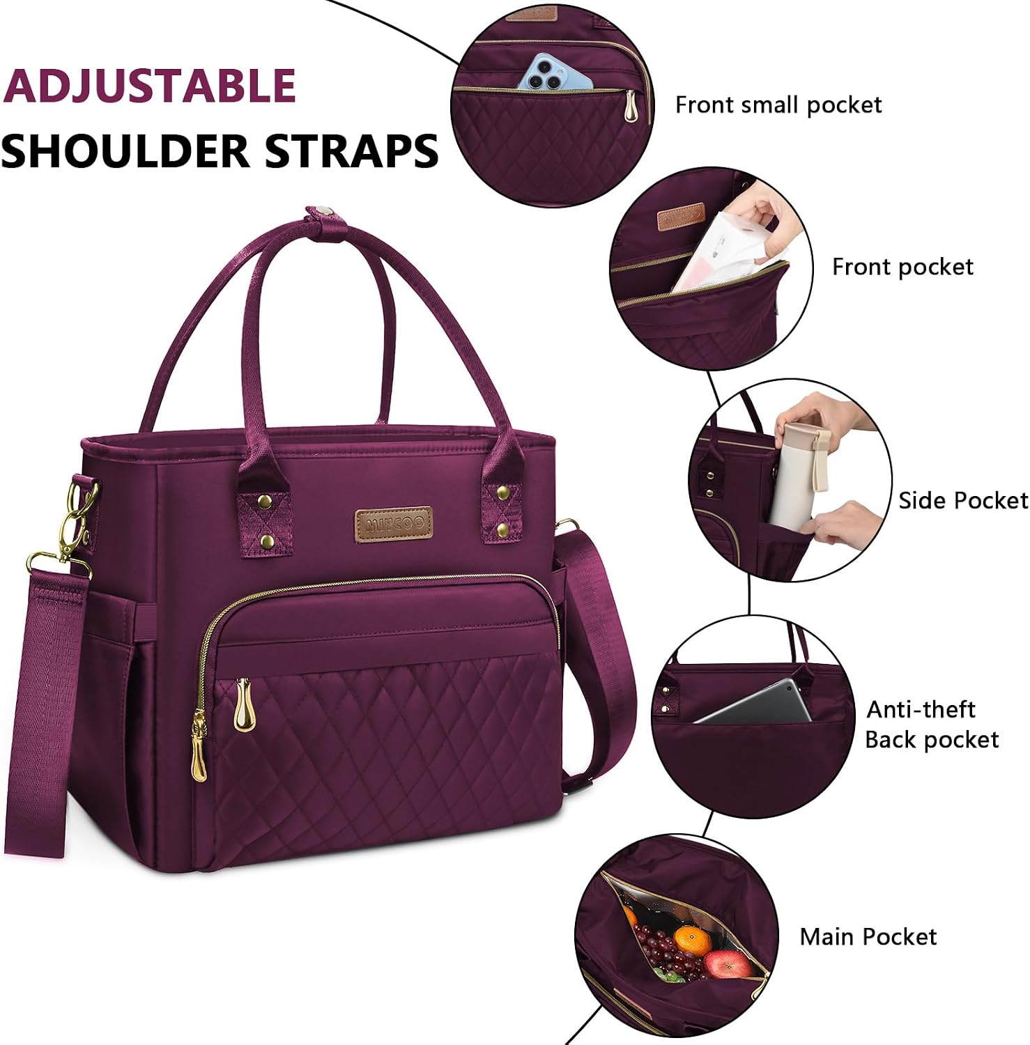 Thumbnail 6 de MIYCOO Lunch Bag 12.6in Tote