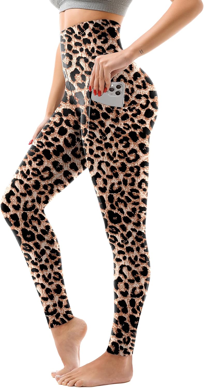 Detalle de SINOPHANT High Waisted Leggings with Pockets — Full Length Yoga Pants