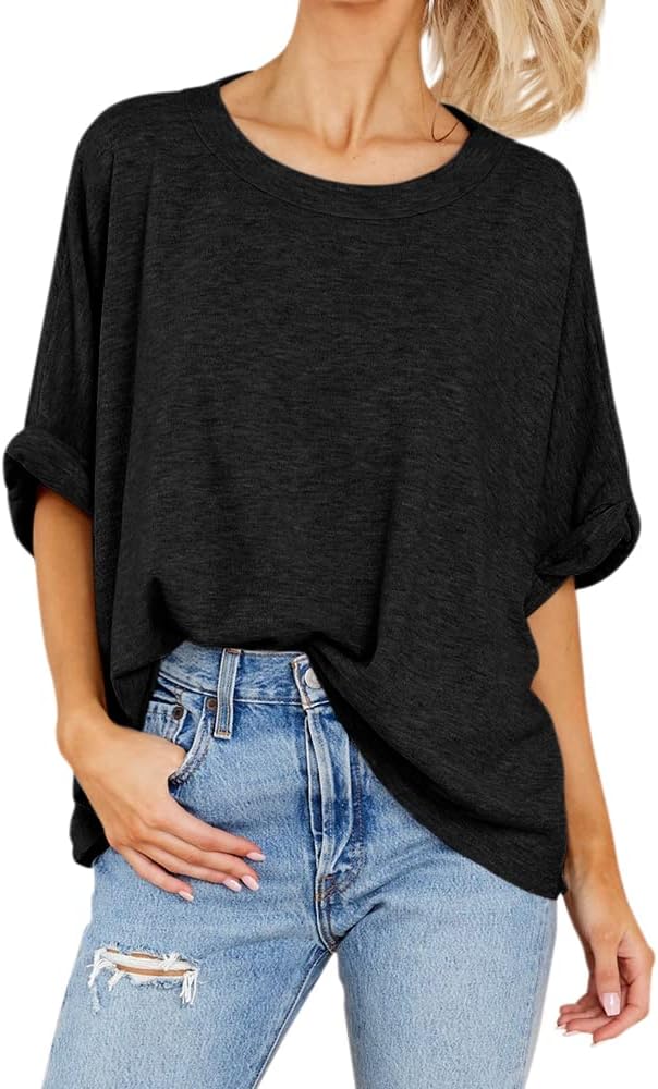 Thumbnail 1 de Women Oversized T-Shirt Summer Casual Short Sleeve Loose Tee Tops