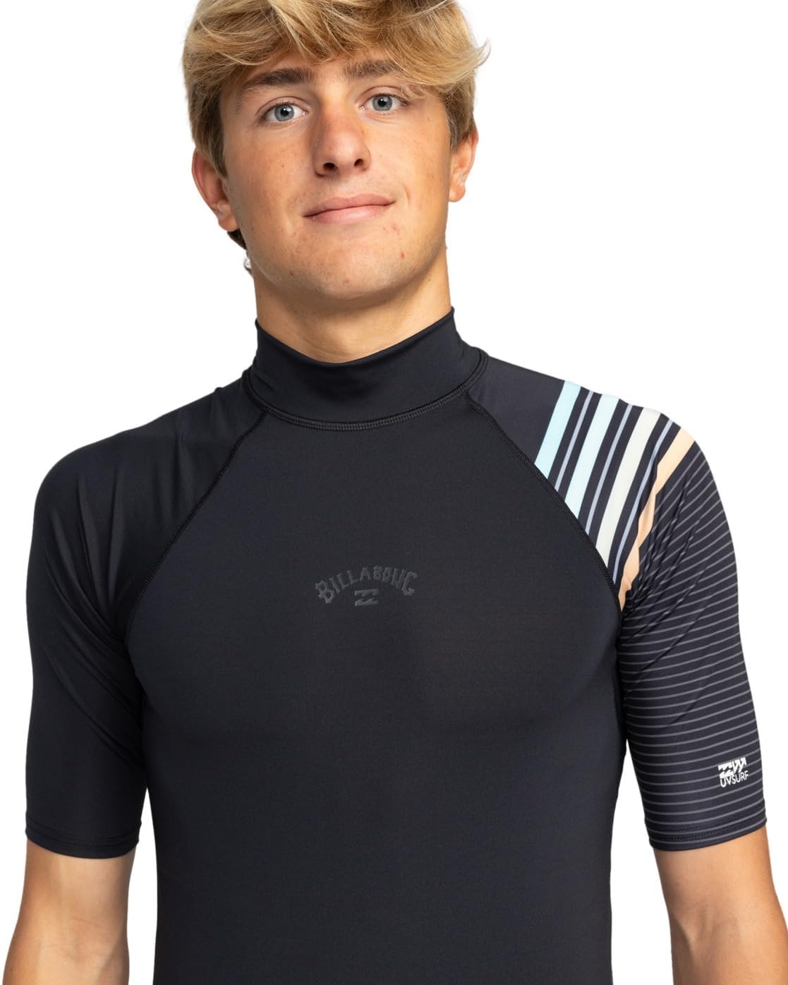 Detalle 2 de BILLABONG Contrast SS Printed Set di Rash Guard Uomo – UPF 50, manica corta