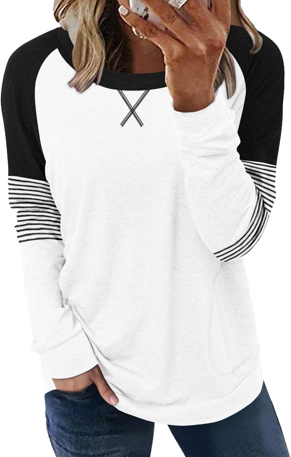 Detalle de Angerella Women's Casual Shirt Cotton Blend