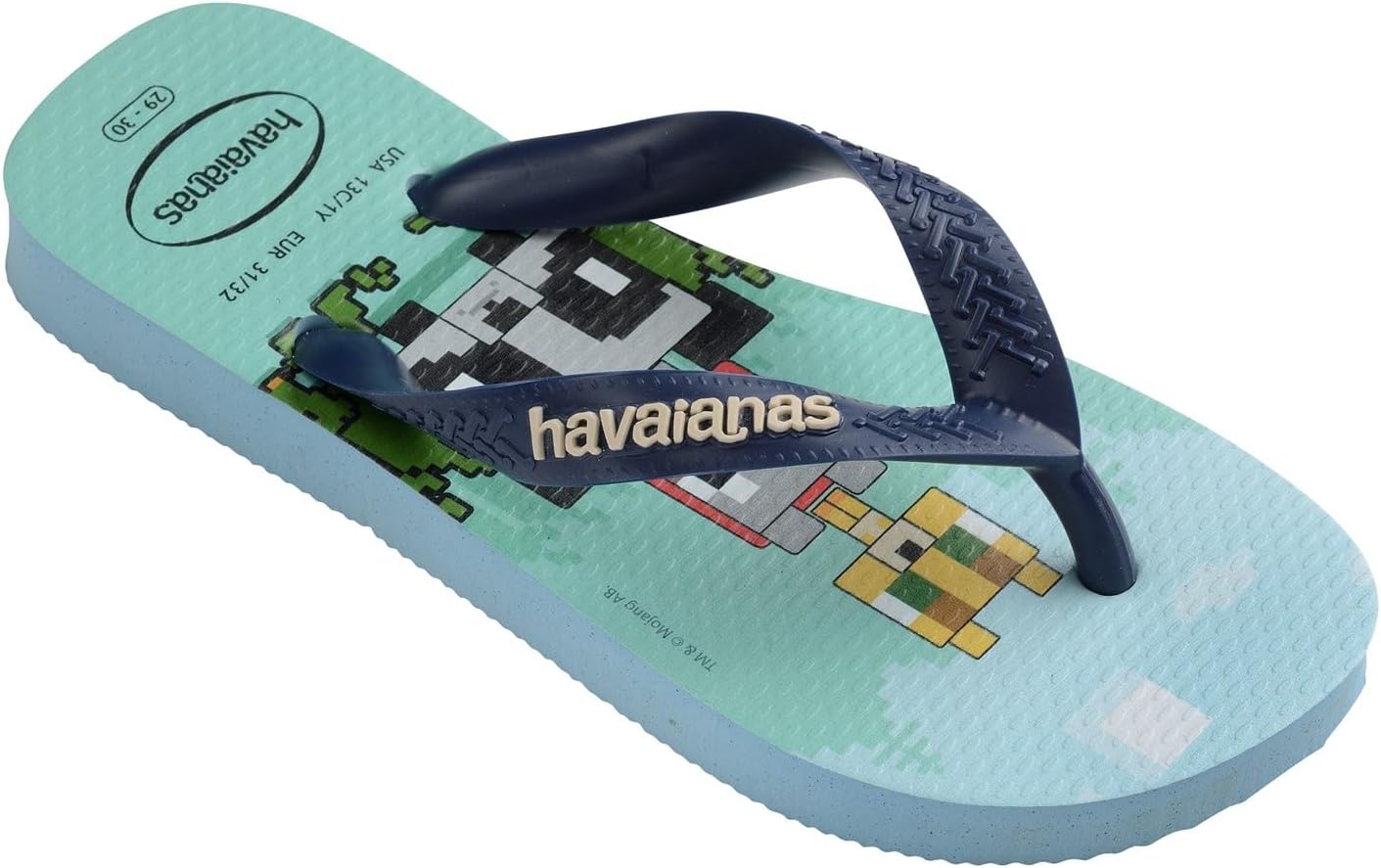 Detalle 2 de Havaianas Kids Minecraft Garçon Tongs – Confort léger et style ludique