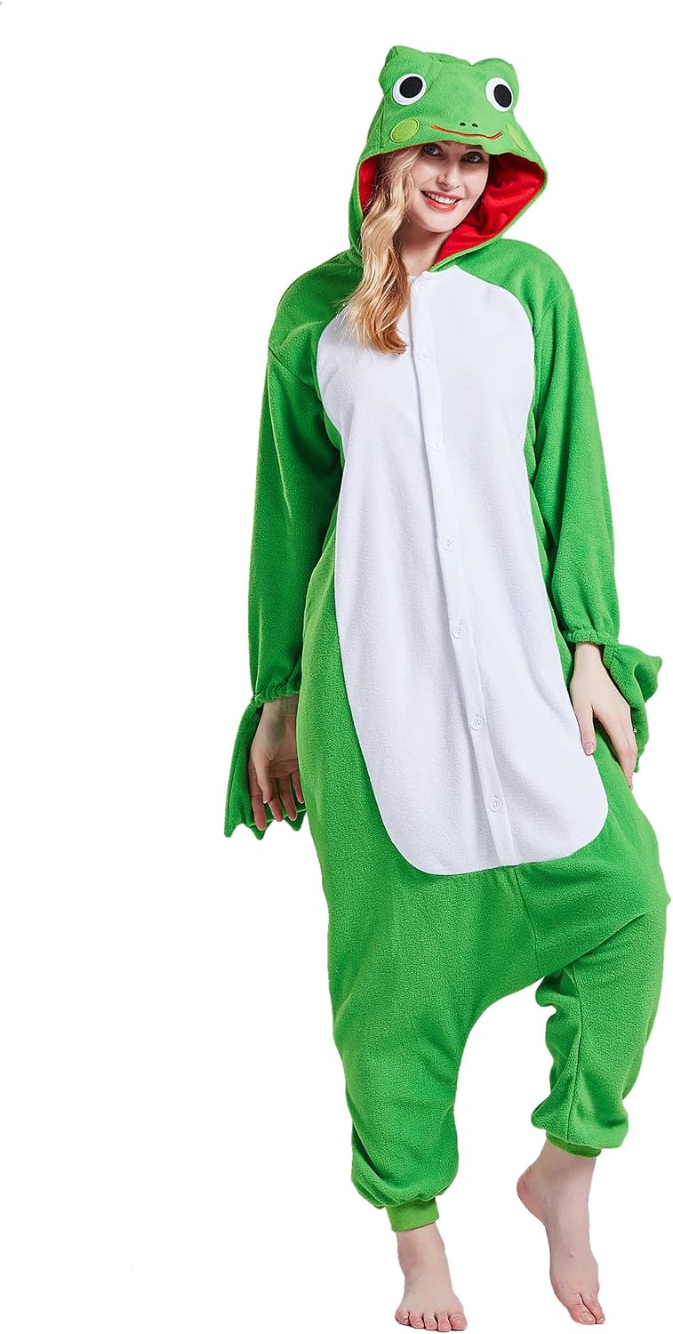 Detalle de Magicalani Adult Animal Onesie Pajamas with Hood, Pockets and Button Closure