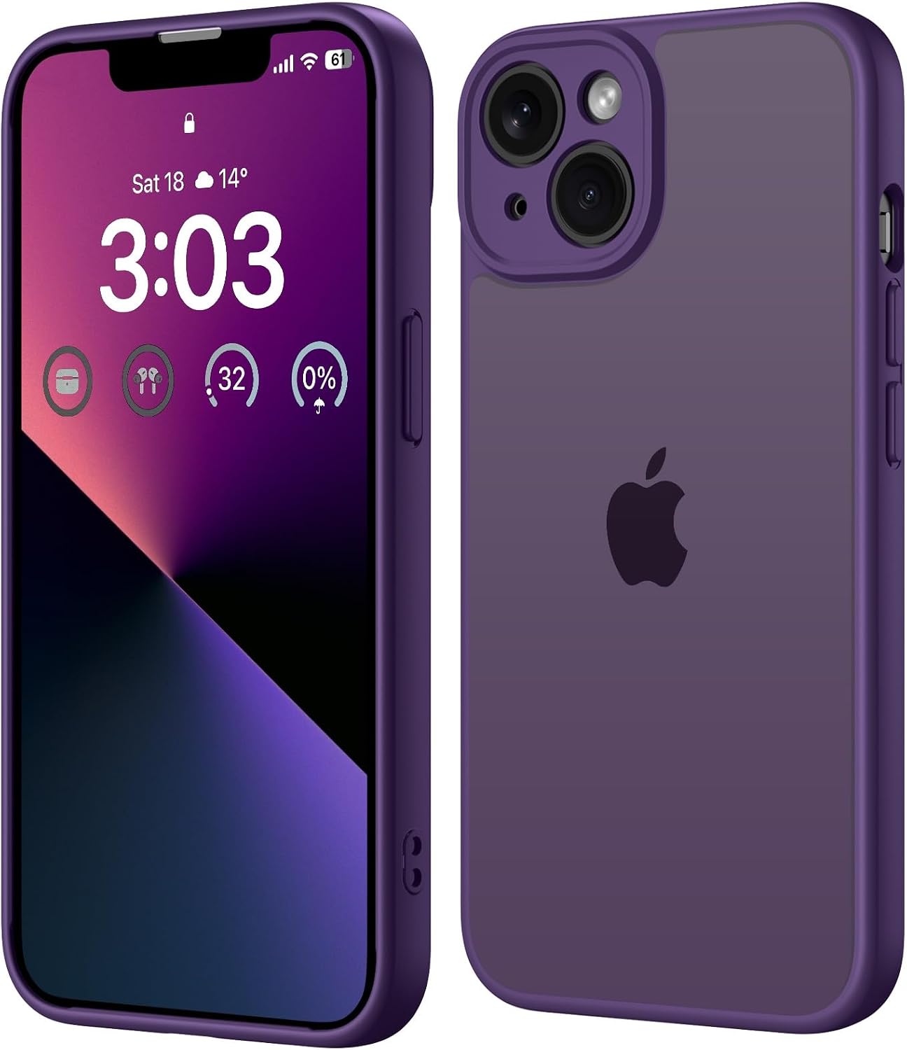 Detalle de ORDA Hülle iPhone 13 6,1 Zoll Dunkel Violett