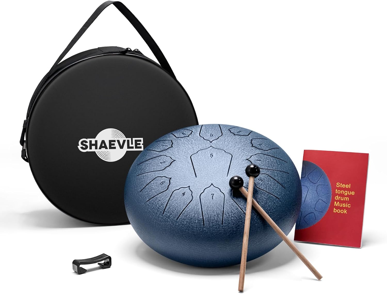 Detalle 2 de Shaevle STD-06 6-Inch Steel Tongue Drum, 8 Notes in C Major