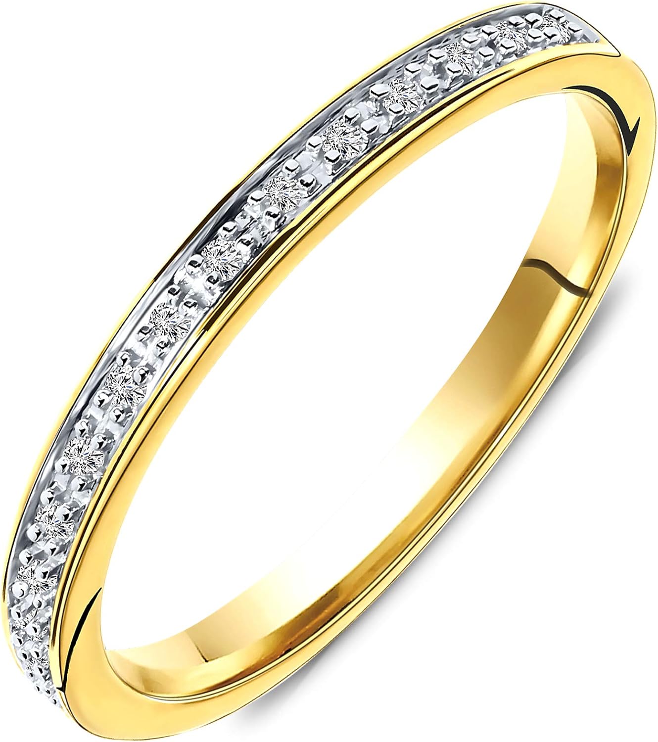 Thumbnail 1 de Bague éternité MIORE femme en Or jaune 9K (375) with 16 diamants 0,05 Ct – JK/I1