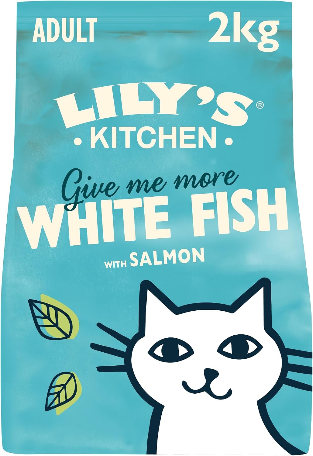 Detalle de Lily's Kitchen Trockenfutter für ausgewachsene Katzen Weißfisch mit Lachs – getreidefrei, 2 kg