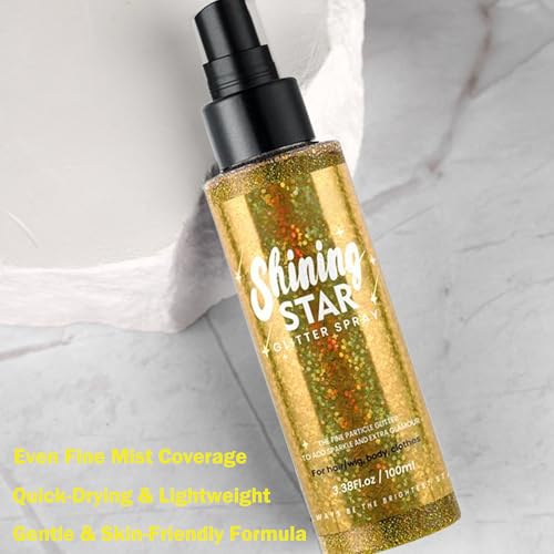 Thumbnail 7 de Mikloven Gold Glitter Shimmer Spray 100ml — Waterproof & Sweat-Resistant