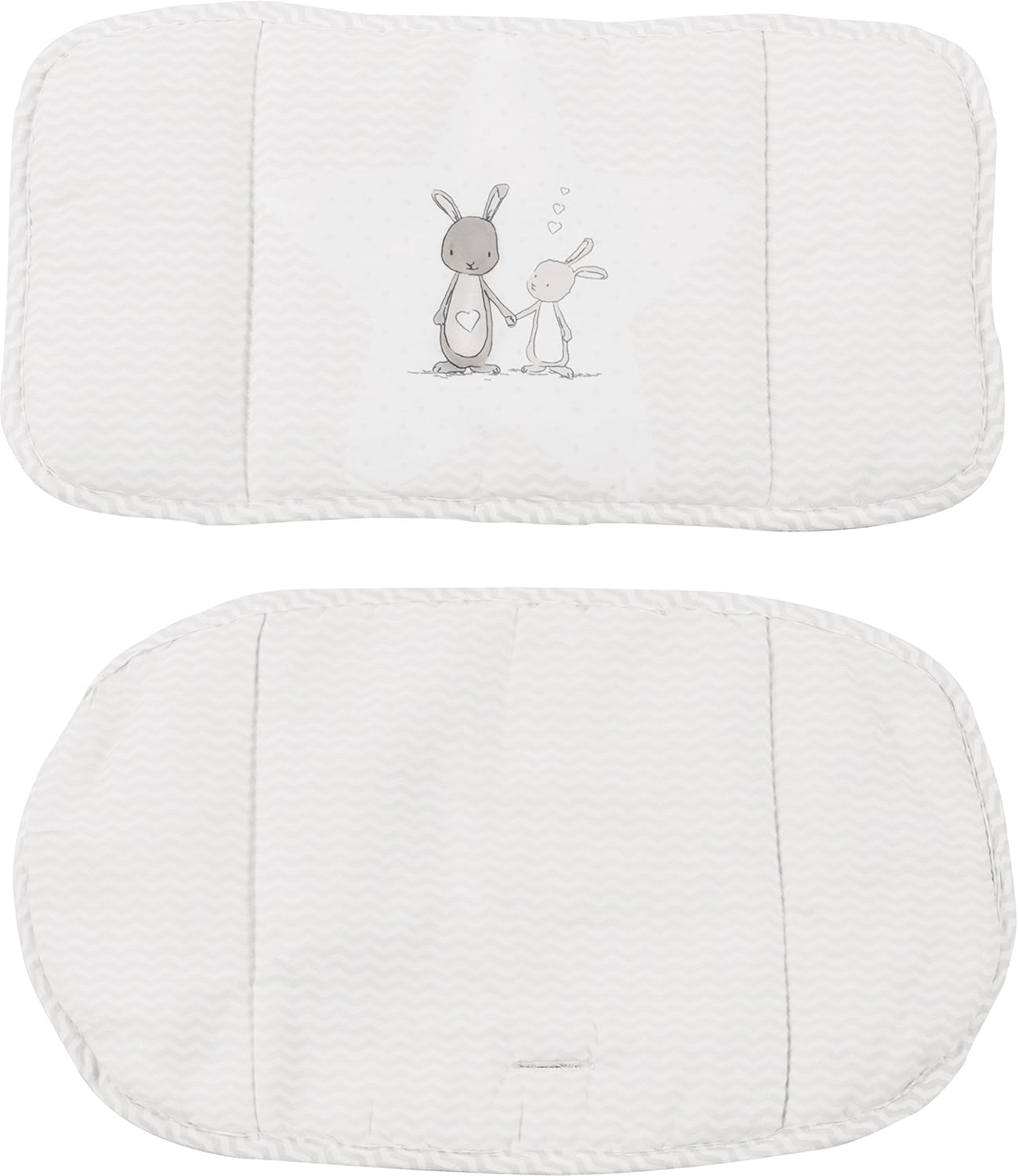 Detalle de roba Fox and Bunny kinderstoelkussen, 2-delig met PU-coating