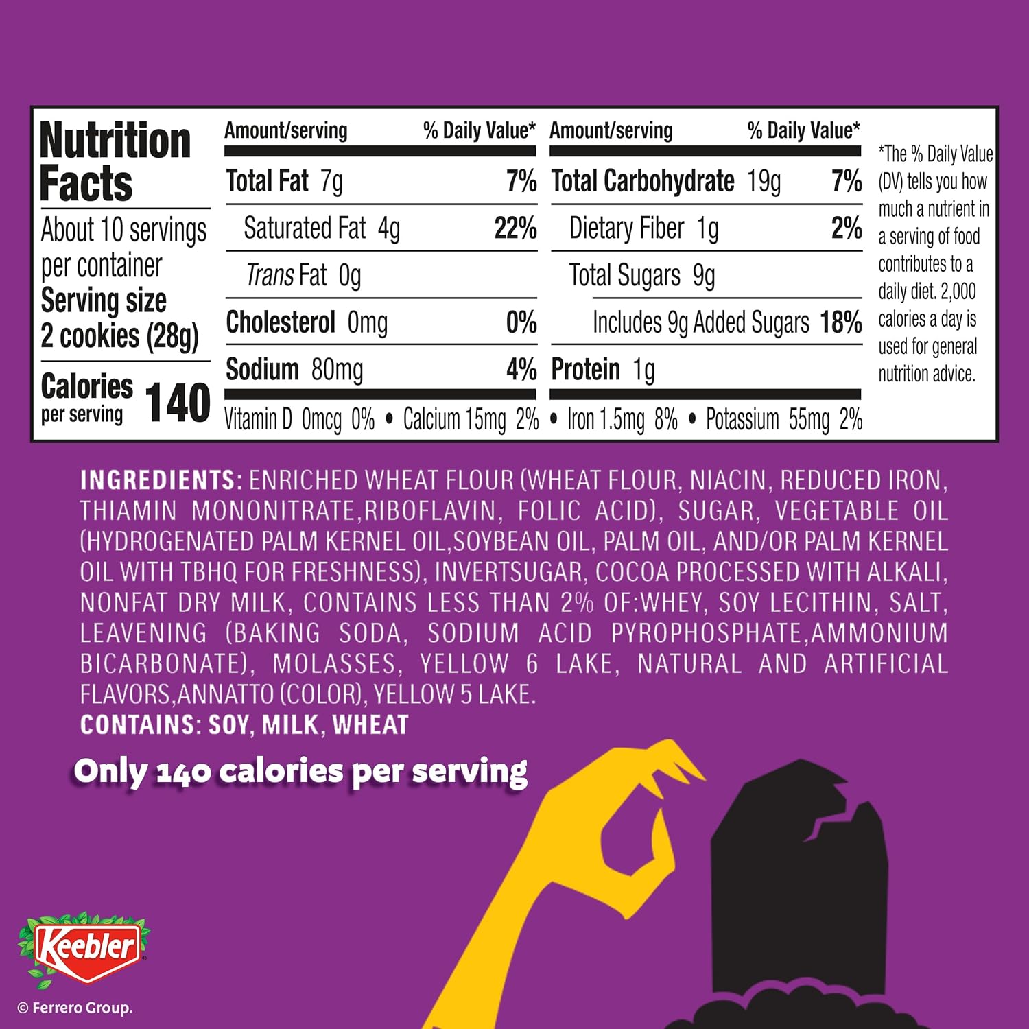 Detalle de Keebler Halloween Cookies 9.5 oz
