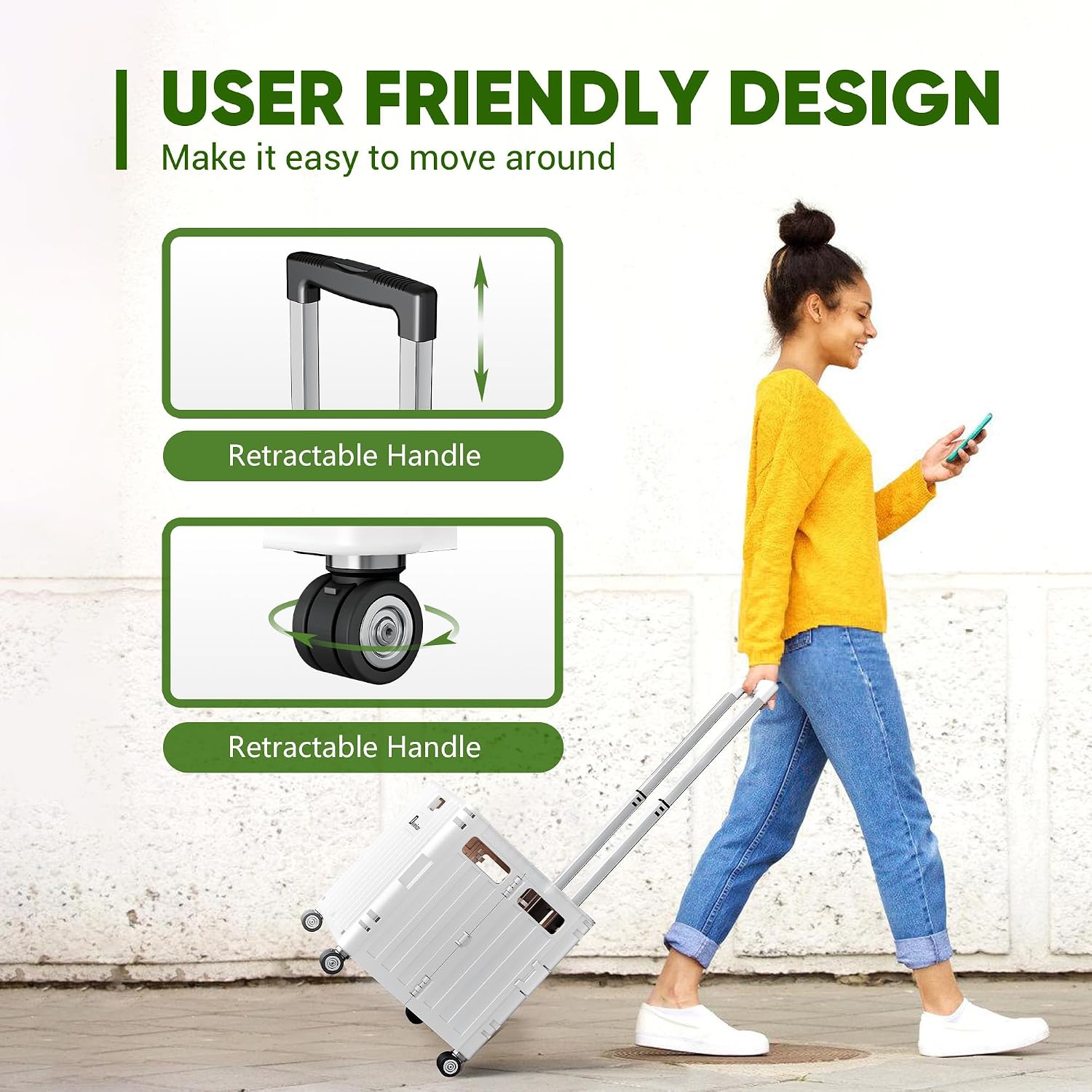 Detalle 1 de Dkenicor Folding Utility Cart, 65L
