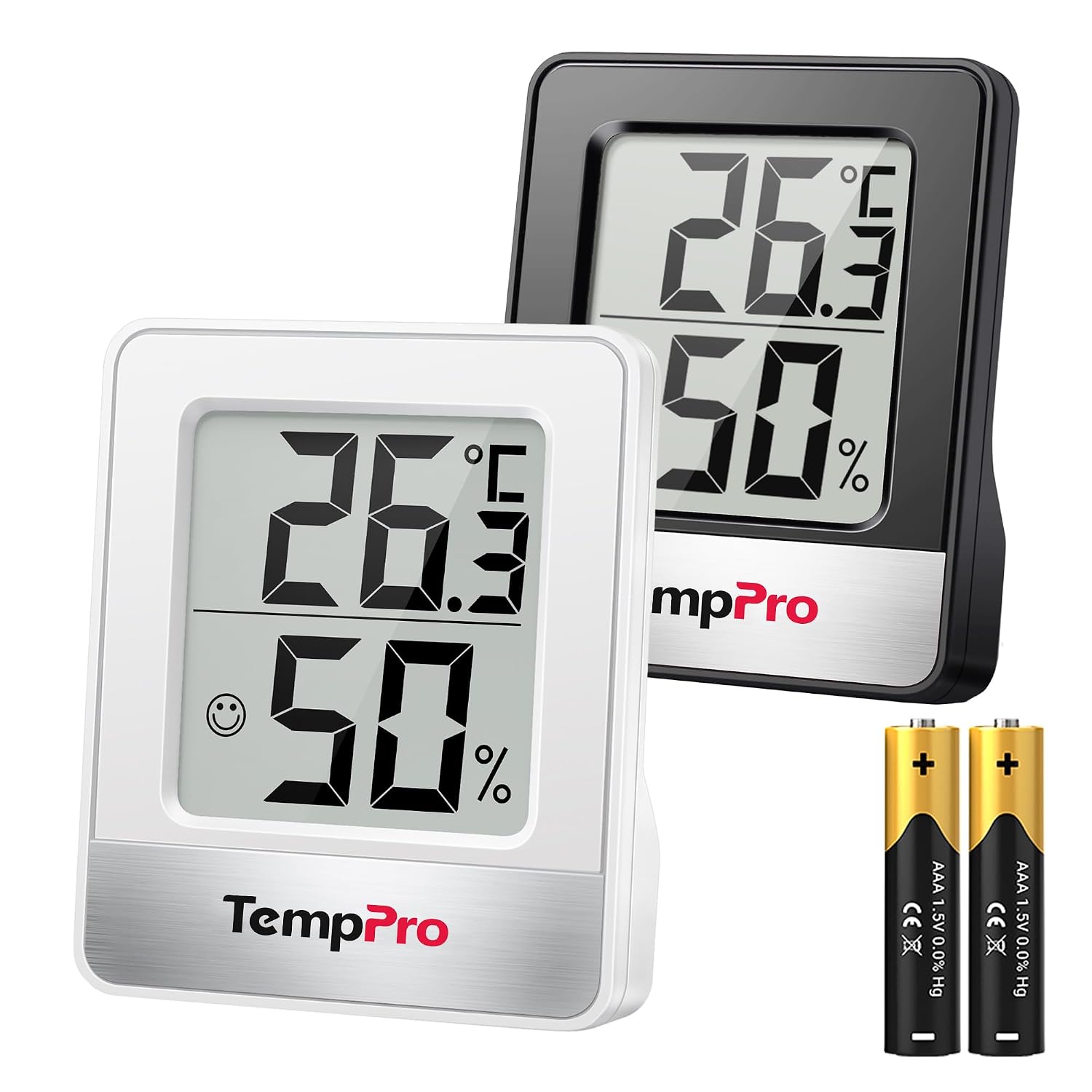 Detalle de ThermoPro TP49 Digital Indoor Hygrometer – Dual Pack for Home and Office