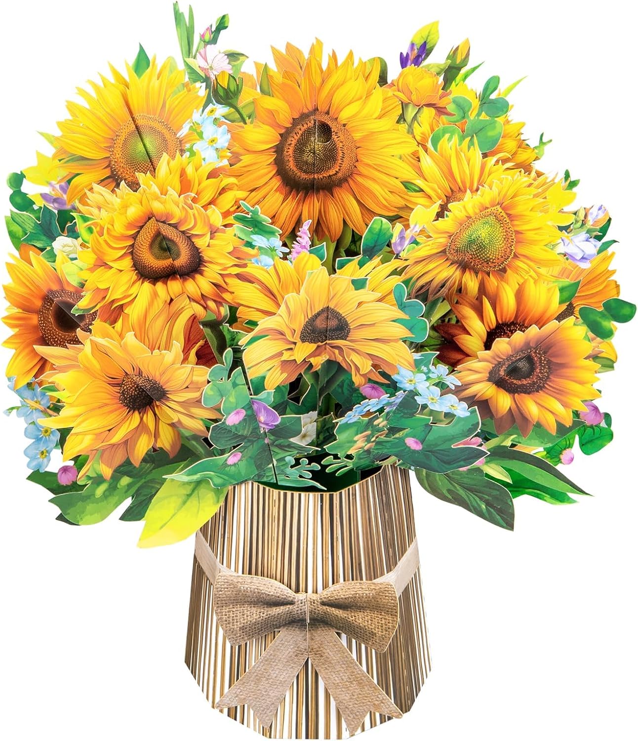 Detalle de Sunflower Big Pop Up Card – 13-Inch Paper Flower Bouquet