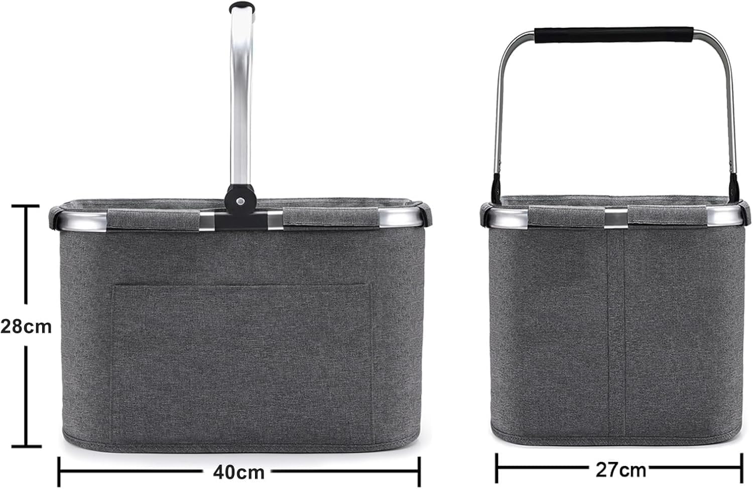 Thumbnail 5 de Diurwur 30L Faltbarer Einkaufskorb mit Aluminiumgriff – Groß, robust und platzsparend