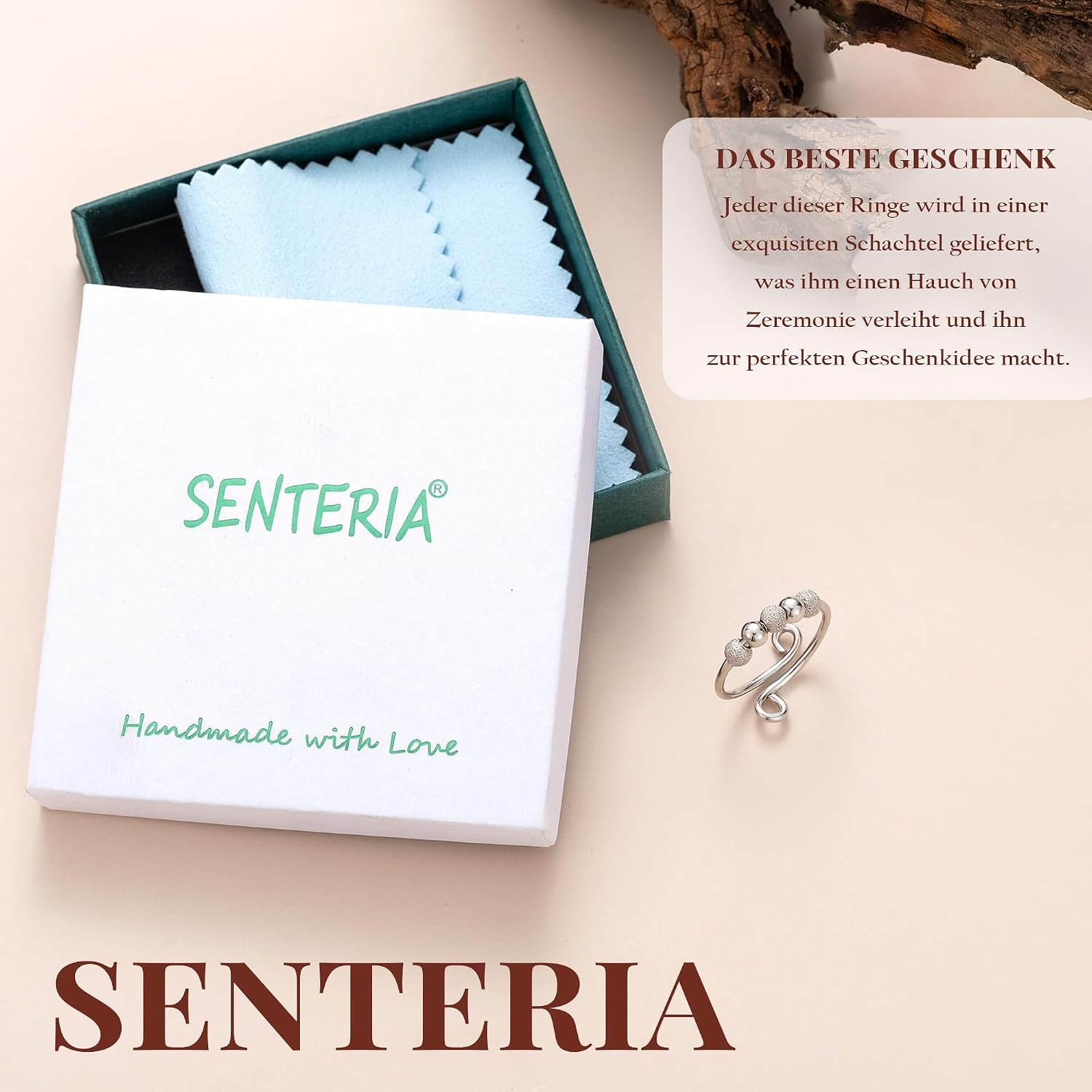 Detalle 1 de Senteria Angst-Ringe Ring aus 925 Silber