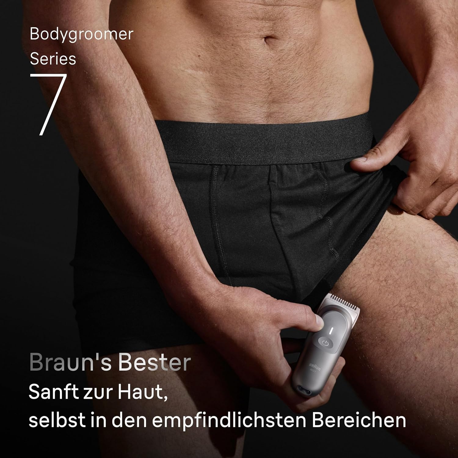 Thumbnail 1 de Braun Bodygroomer Series 7 BG7555 Herren-Körperrasierer mit 8 Zubehörteilen und 100 Min Akku (kabellos, grau)