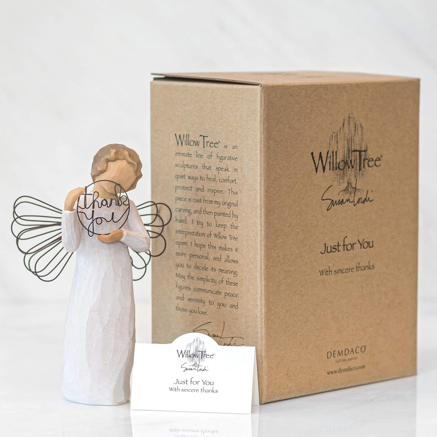 Detalle 1 de Enesco 26166 Juste pour Toi – pièce décorative en résine façon bois sculpté, 14 cm
