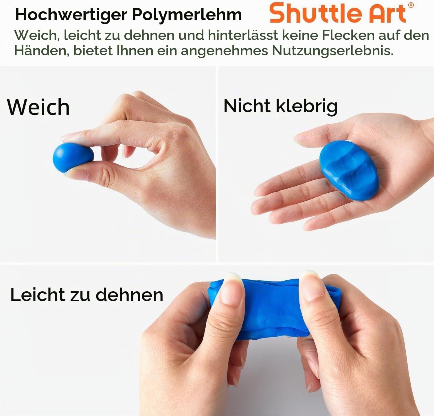 Thumbnail 6 de Shuttle Art 82 Polymer Clay Set – buntes Ofenhärtendes Modelliermasse-Set mit 19 Schnitzwerkzeugen und 16 Zubehörteilen