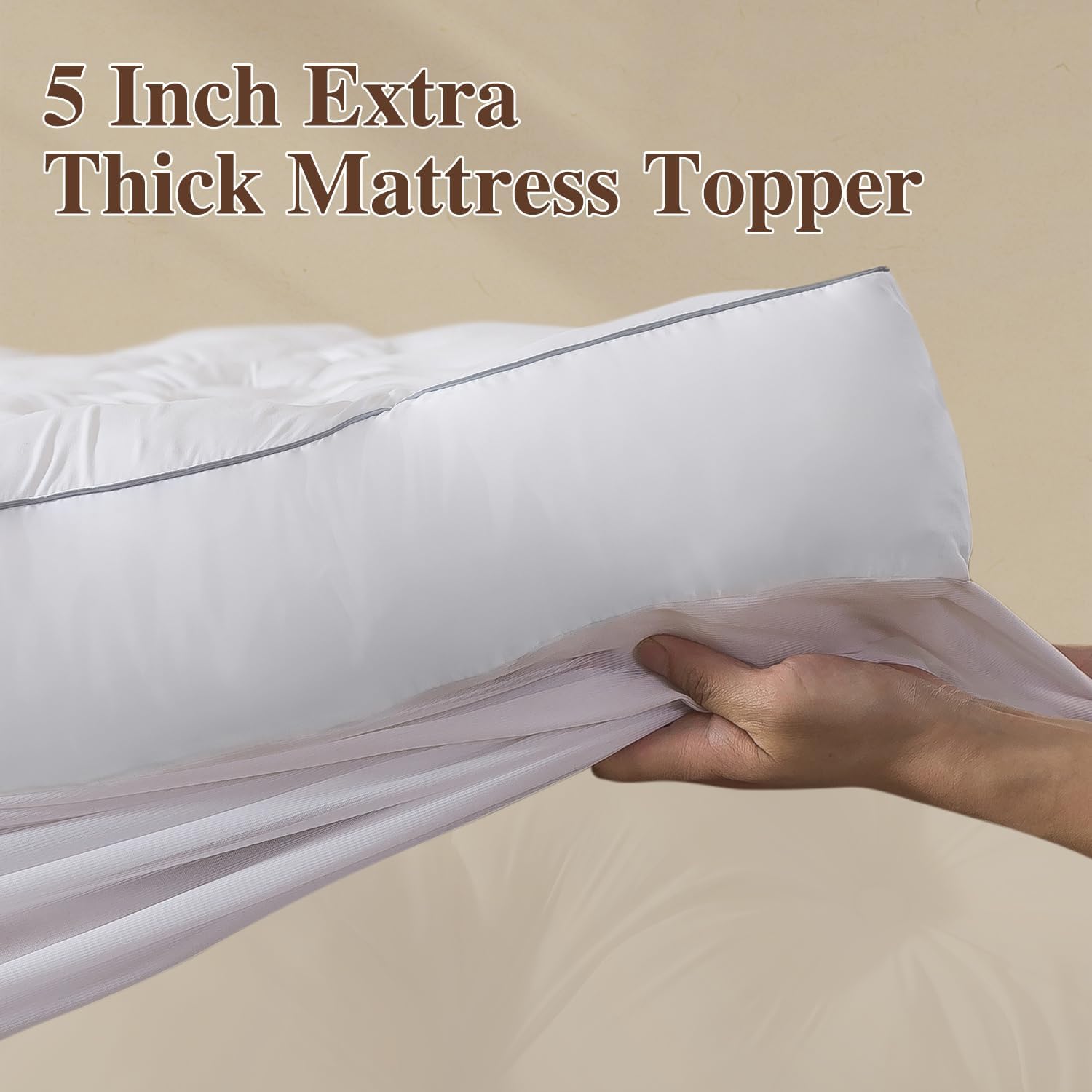 Thumbnail 1 de WhatsBedding Memory Foam Mattress Topper, King