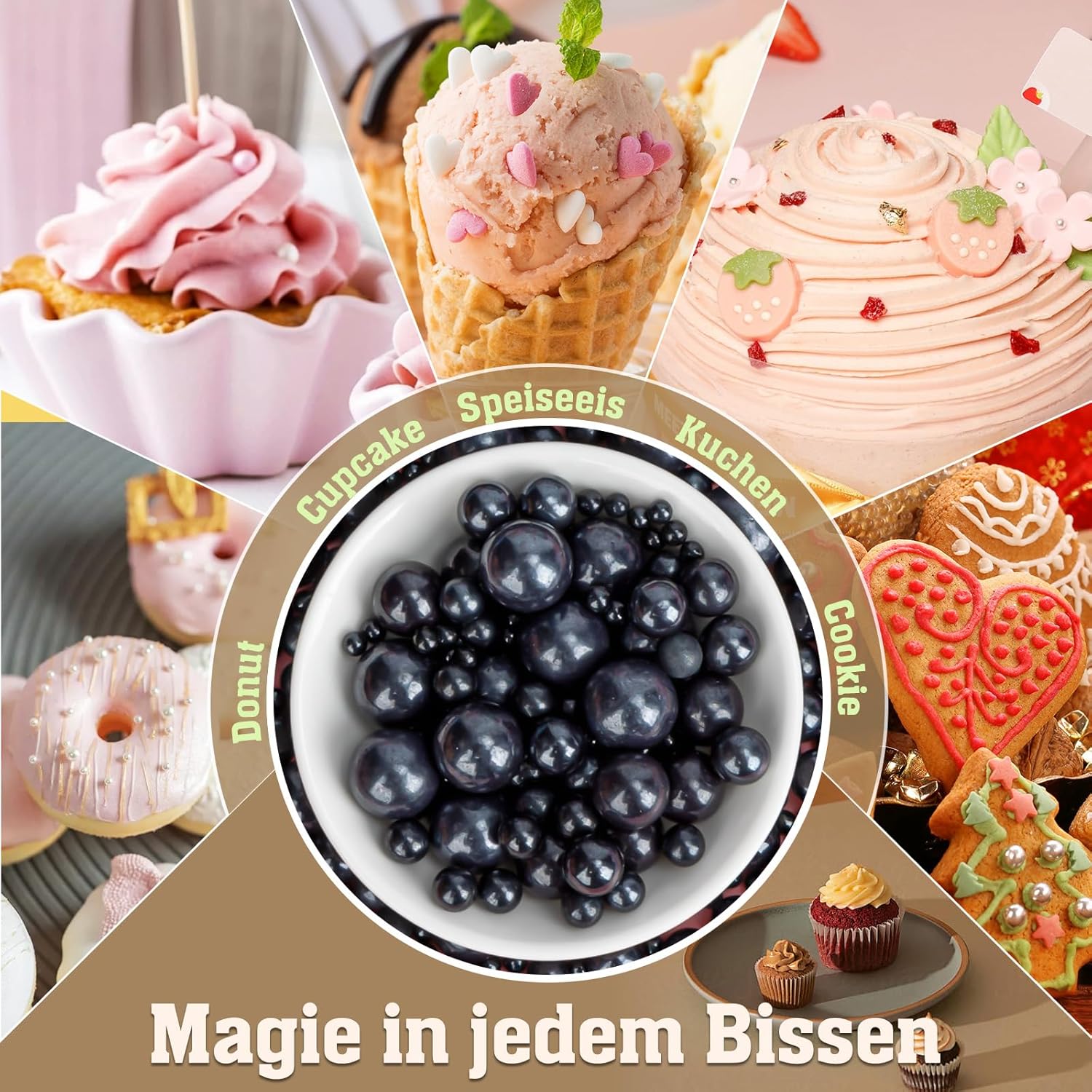 Thumbnail 6 de Twisweet Schwarz Streusel 130 g für Deko