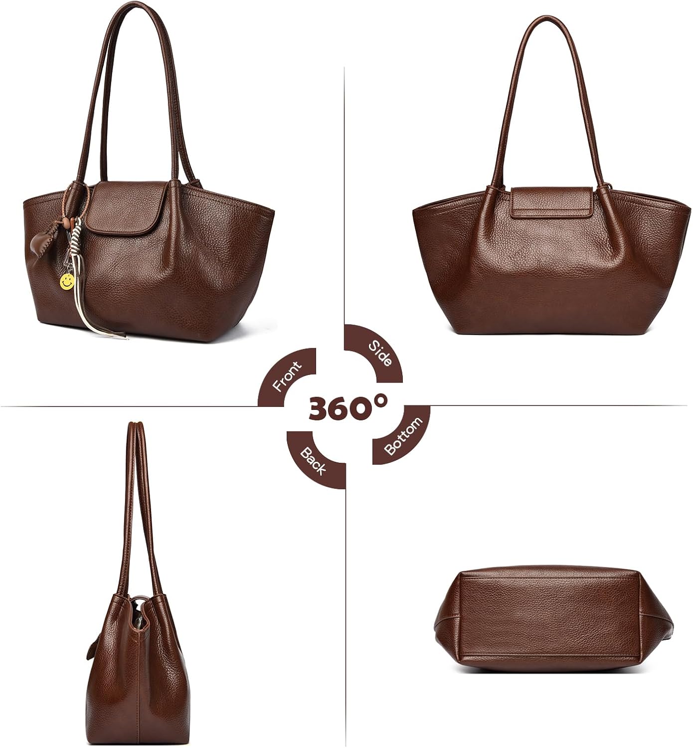 Thumbnail 6 de Waniki Handtasche Damen Mittelgroß – Schulter- und Tote-Bag aus Kunstleder (29 x 15 x 25 cm)