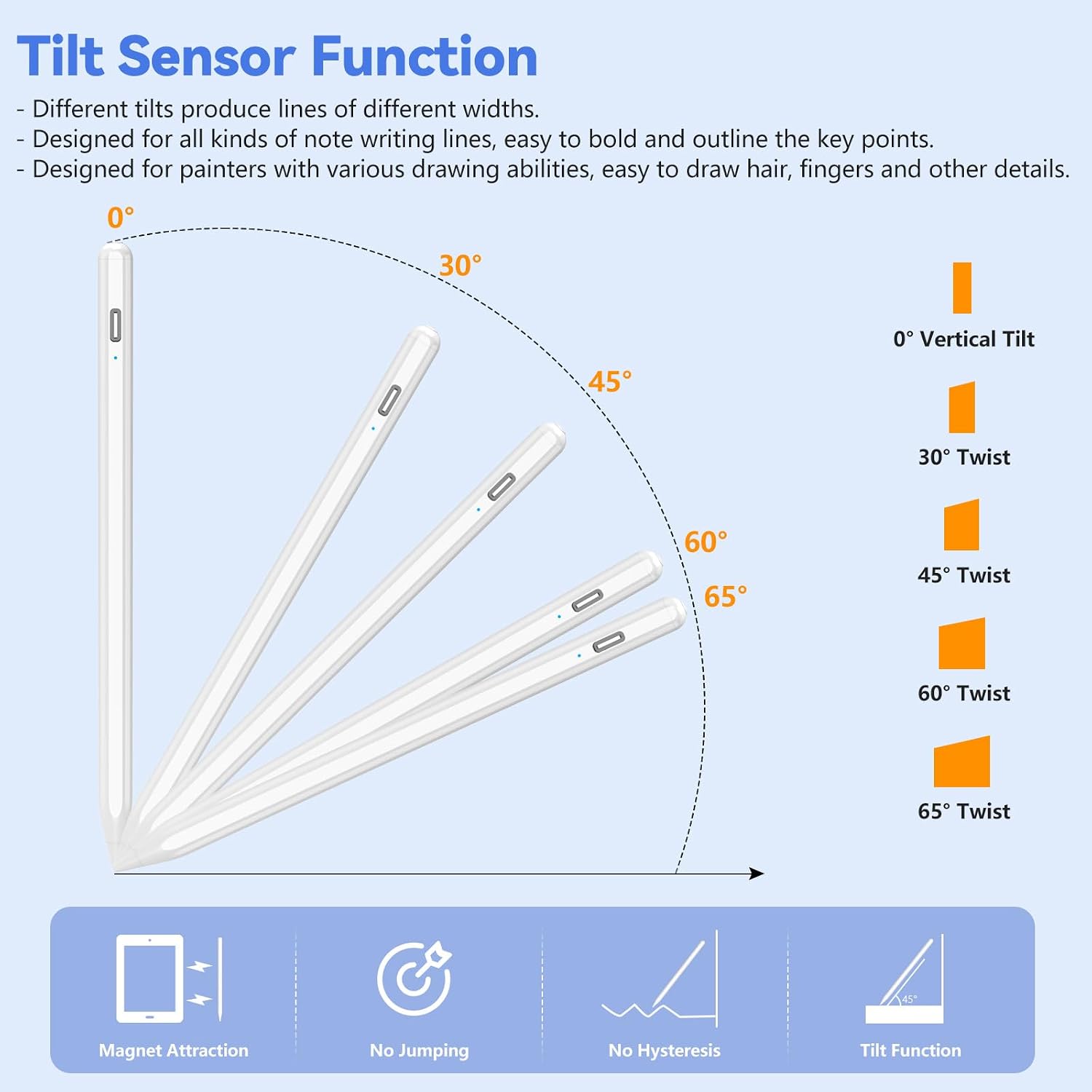 Thumbnail 6 de Kissleaf Stylet Universel pour tablettes Android (pointe 1,5 mm) avec 5 astuces et charge Type-C