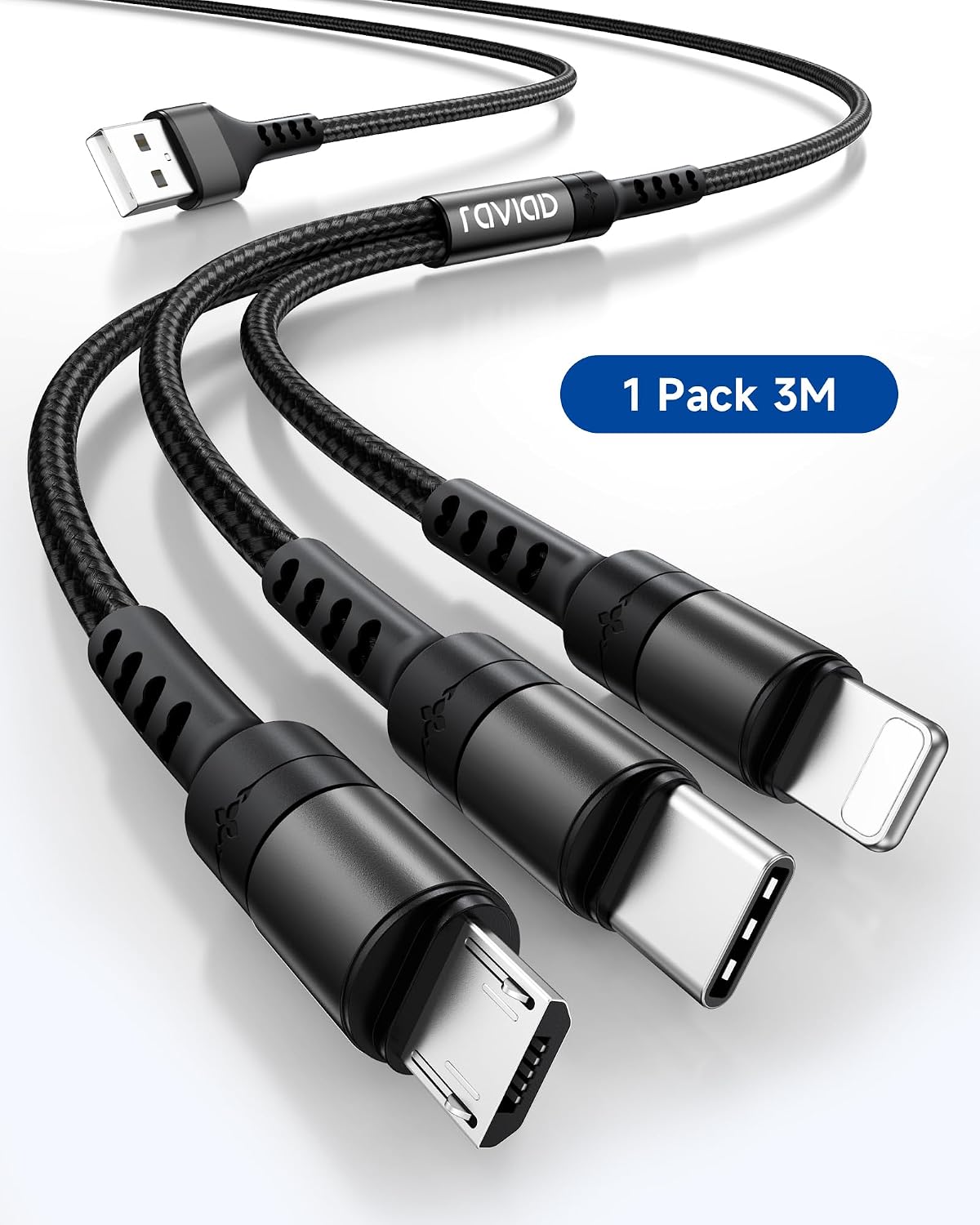 Detalle 2 de RAVIAD 3-in-1 Multi Charger Cable