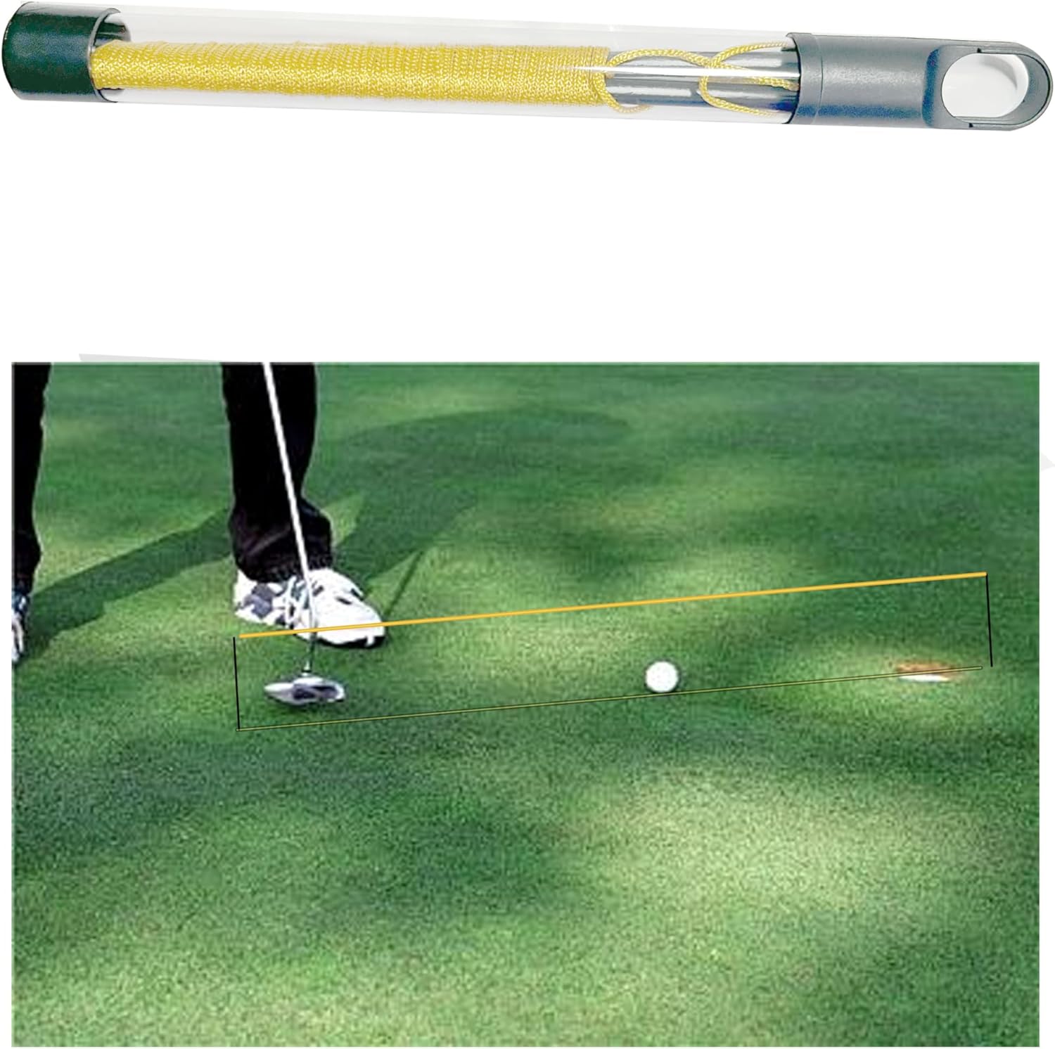Thumbnail 5 de KeGOLF Golf Putting String Guide Line – 10 ft Alignment Training Aid for Straight & Breaking Putts