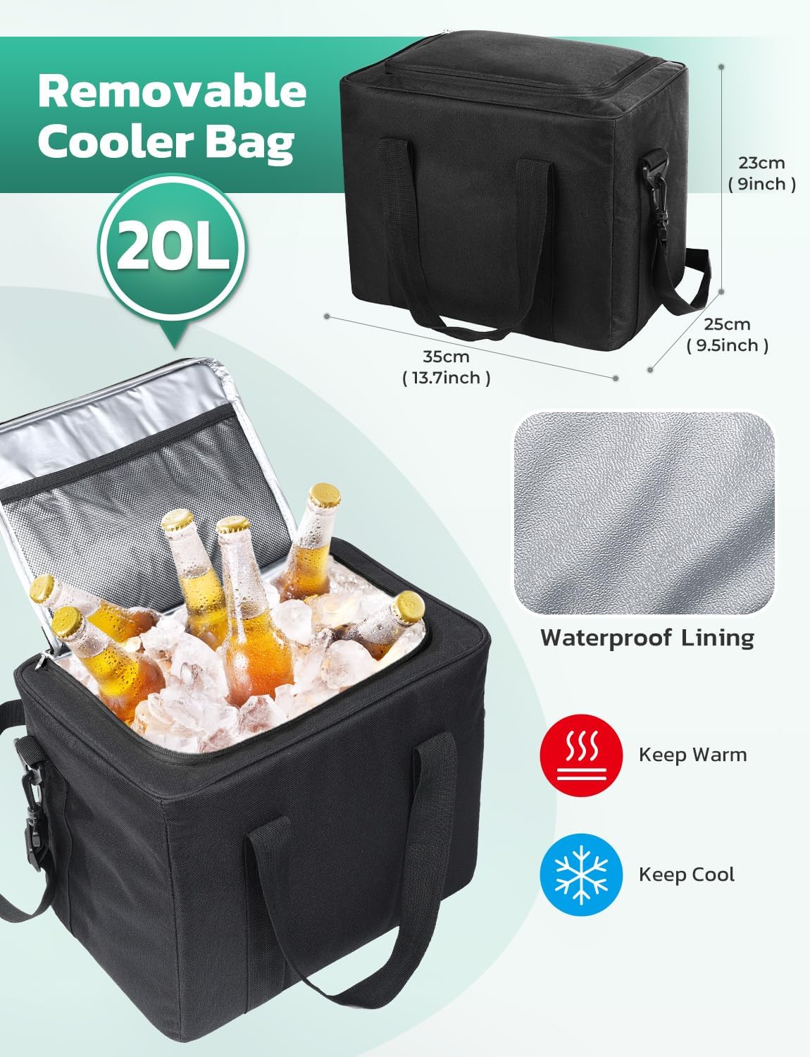 Detalle de Oasser Oasser Trunk Organizer 95L Cooler Bag