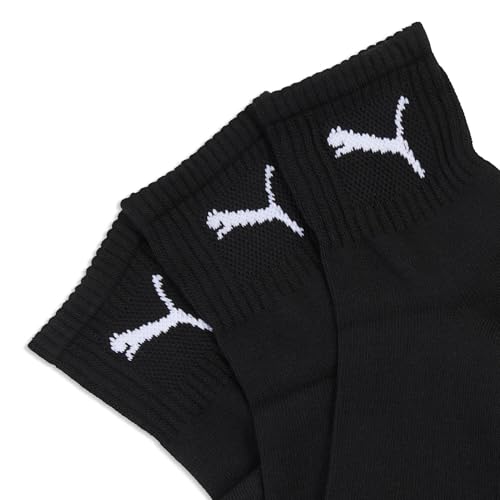 Detalle 2 de PUMA Calcetines unisex, negro 43-46: comodidad y ajuste diario con logo emblemático