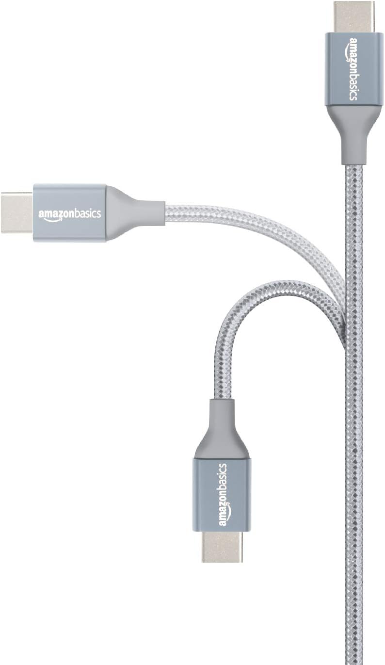 Thumbnail 1 de Amazonベーシック UTC-C-A-2.0-6FT-GRY USB-A to USB-Cケーブル 1.8m、ナイロン編み・USB 2.0