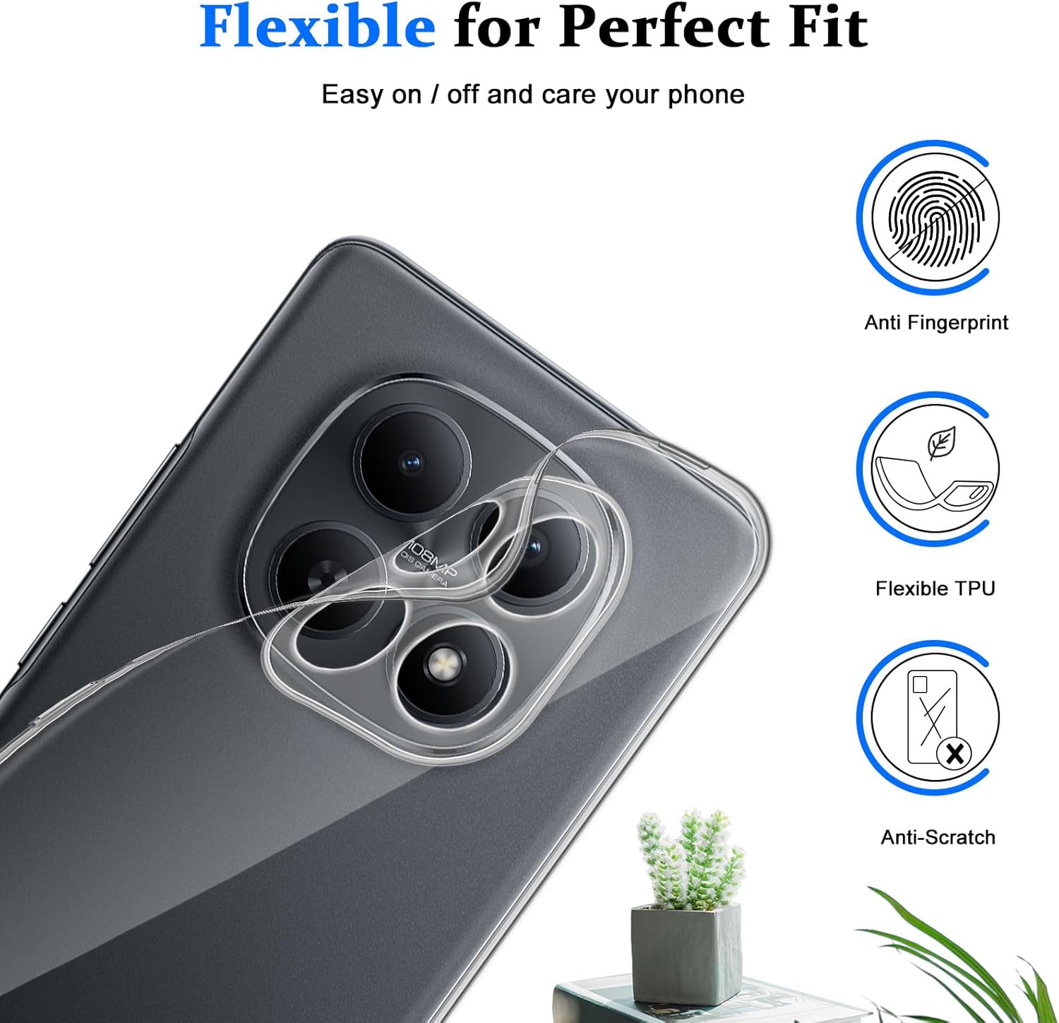 Thumbnail 3 de LiiLaa Schutzset für Xiaomi Redmi Note 15 4G/5G & Poco M8 5G: 9H Panzer-Schutzglas + transparente TPU-Hülle