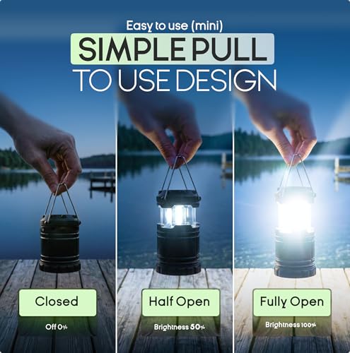 Detalle 2 de MalloMe Camping Lights LED Lantern: 360° COB Brightness in a Pocket-Sized, Battery-Powered Lantern