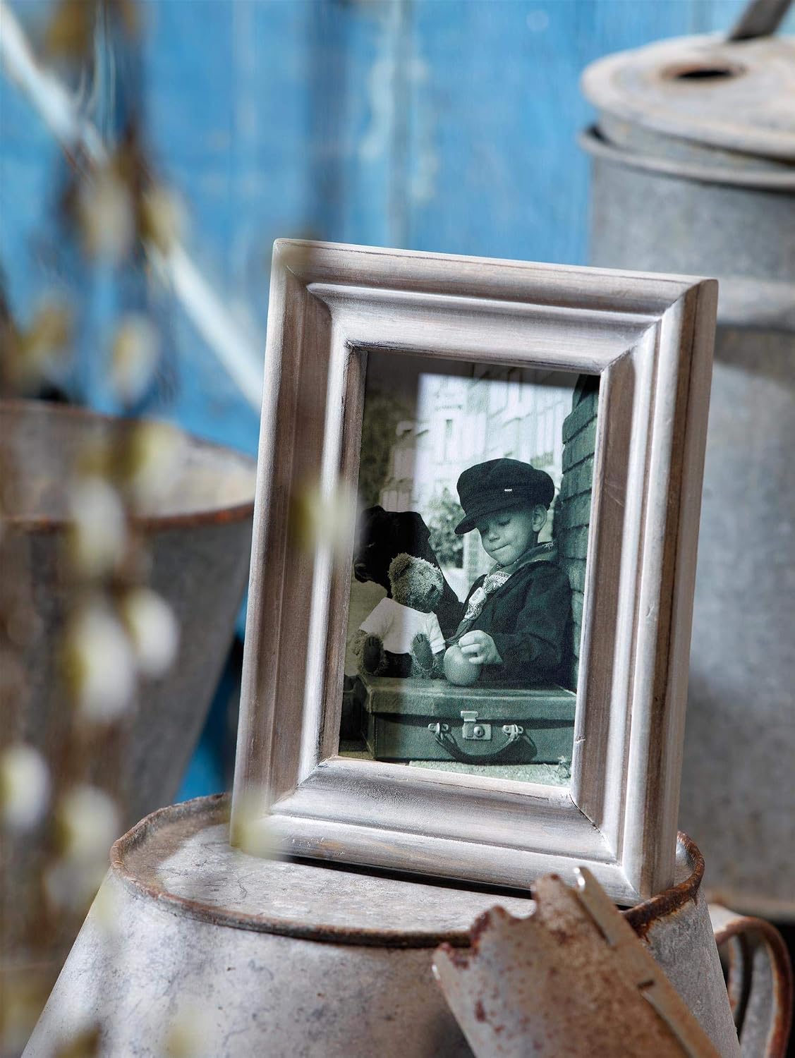 Detalle de Walther Design Cadre Photo Dijon 10 x 15 cm – Cadre portrait en bois marron QU015P