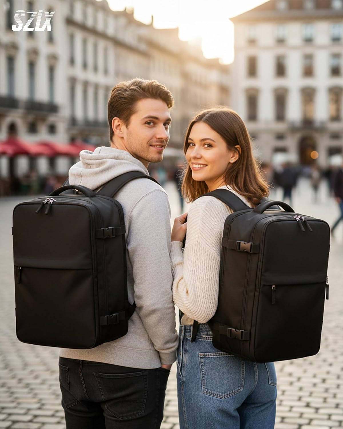 Detalle 2 de SZLX mochila de vacío con compresión al vacío y bomba eléctrica para equipaje de mano