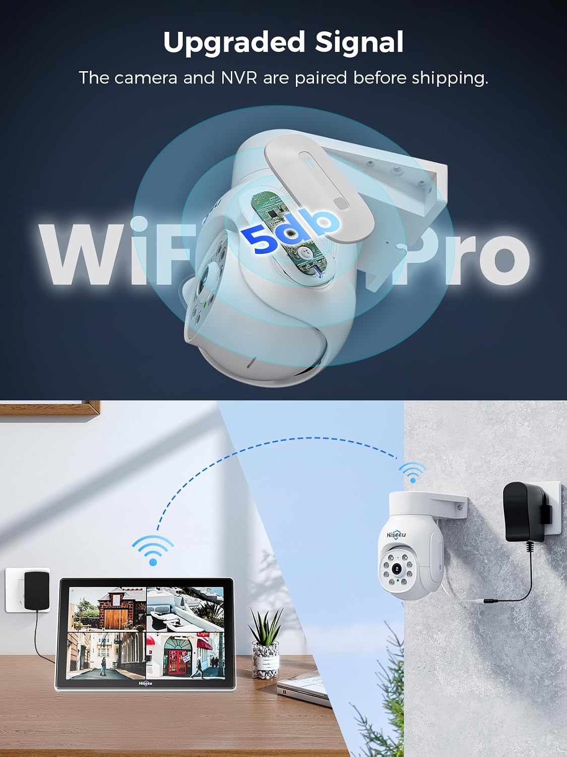 Thumbnail 4 de Hiseeu 3K 5MP Wireless CCTV System 1TB