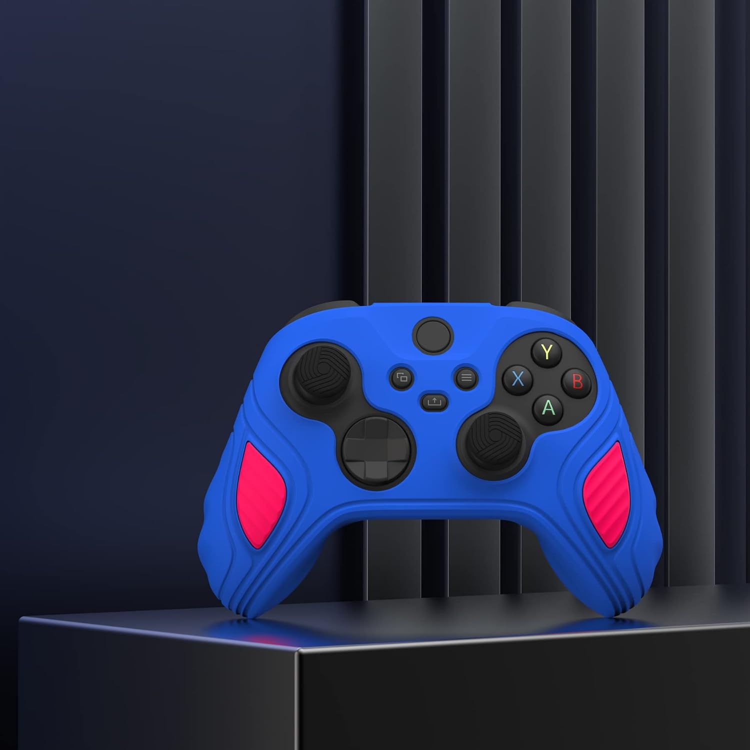 Thumbnail 5 de playvital Scorpion Edition two-tone anti-slip silicone case for Xbox Series X/S controller (Primary Blue & Bright Pink)