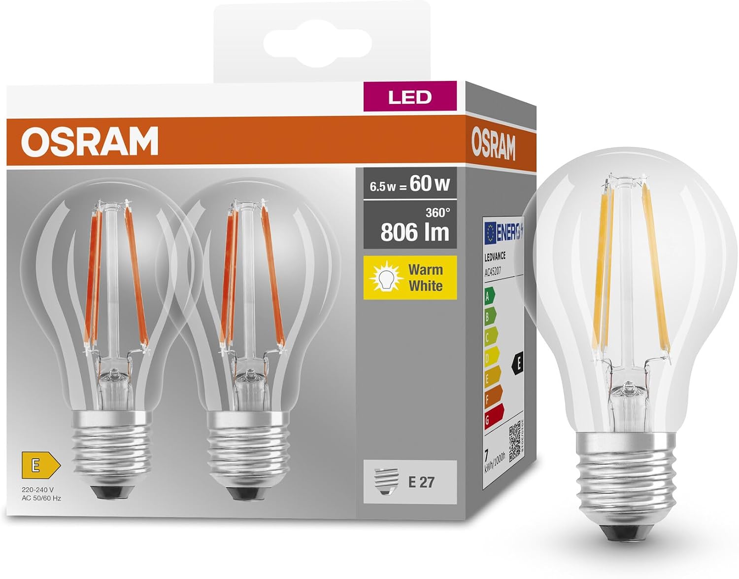 Thumbnail 6 de OSRAM LED-Lampe E27 11W 2700K warmweiß – 3er-Pack, Ersatz für 100-W Glühbirne