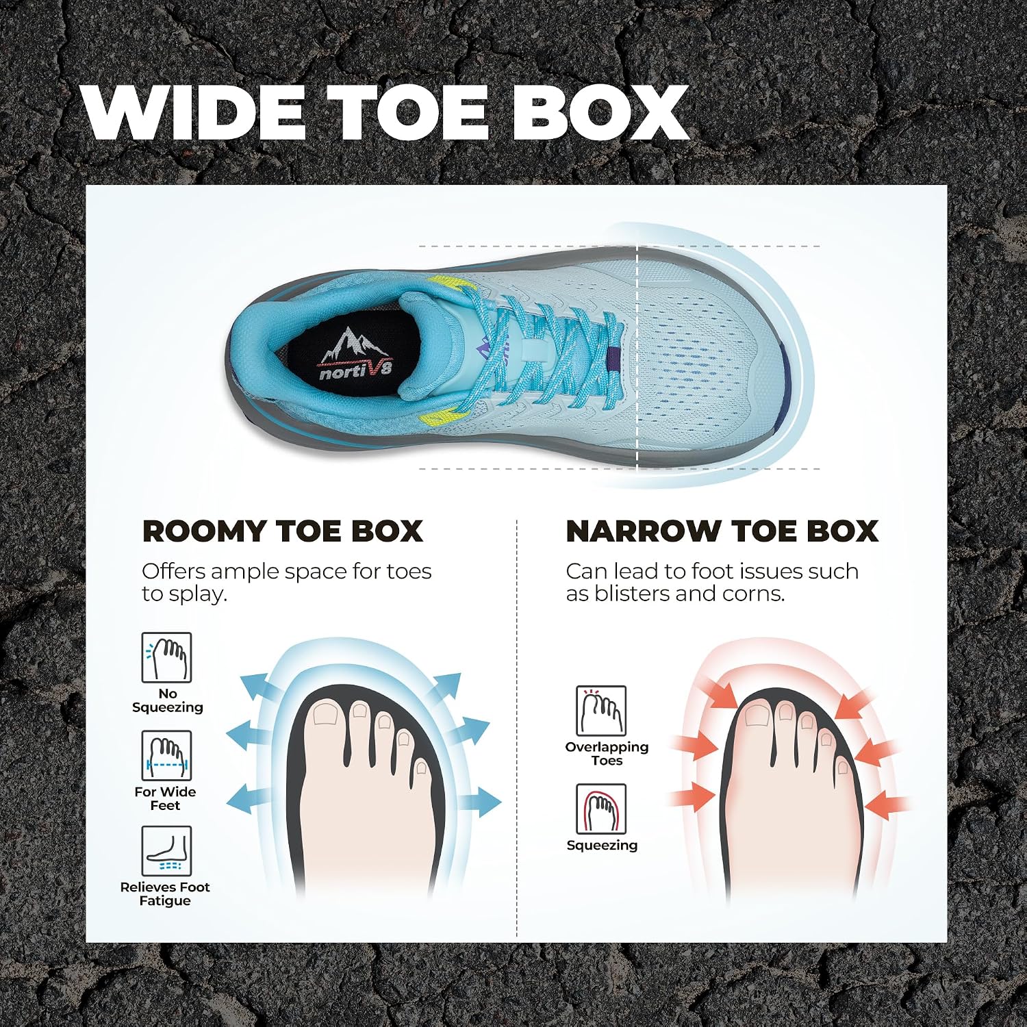 Thumbnail 4 de NORTIV 8 Whitney Wide Toe Box Trail Running Shoes