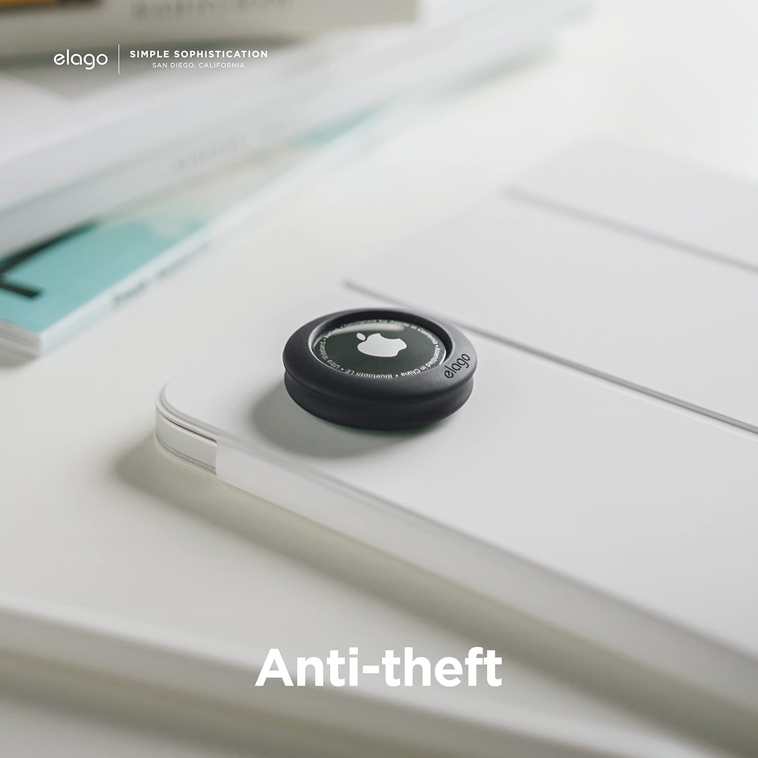 Thumbnail 3 de elago Silicone Pad for Apple AirTag 2 & 1 (2-pack) with Reusable Adhesive Stickers – Black