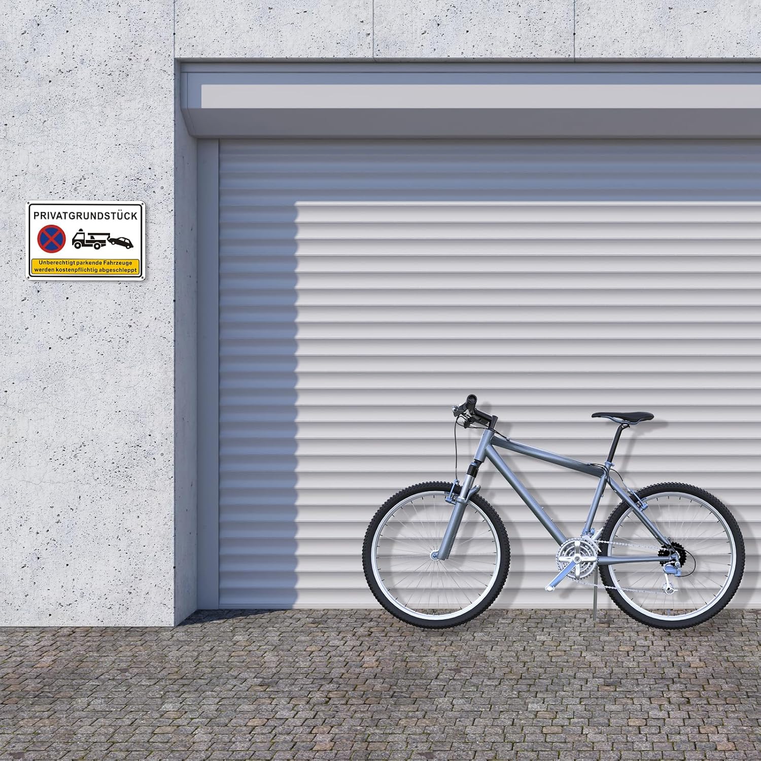 Thumbnail 5 de 2er-Set Privatgrundstück Schilder „Parken Verboten“ (30 x 20 cm) aus Aluminium, UV-geschützt, mit vorgebohrten Löchern