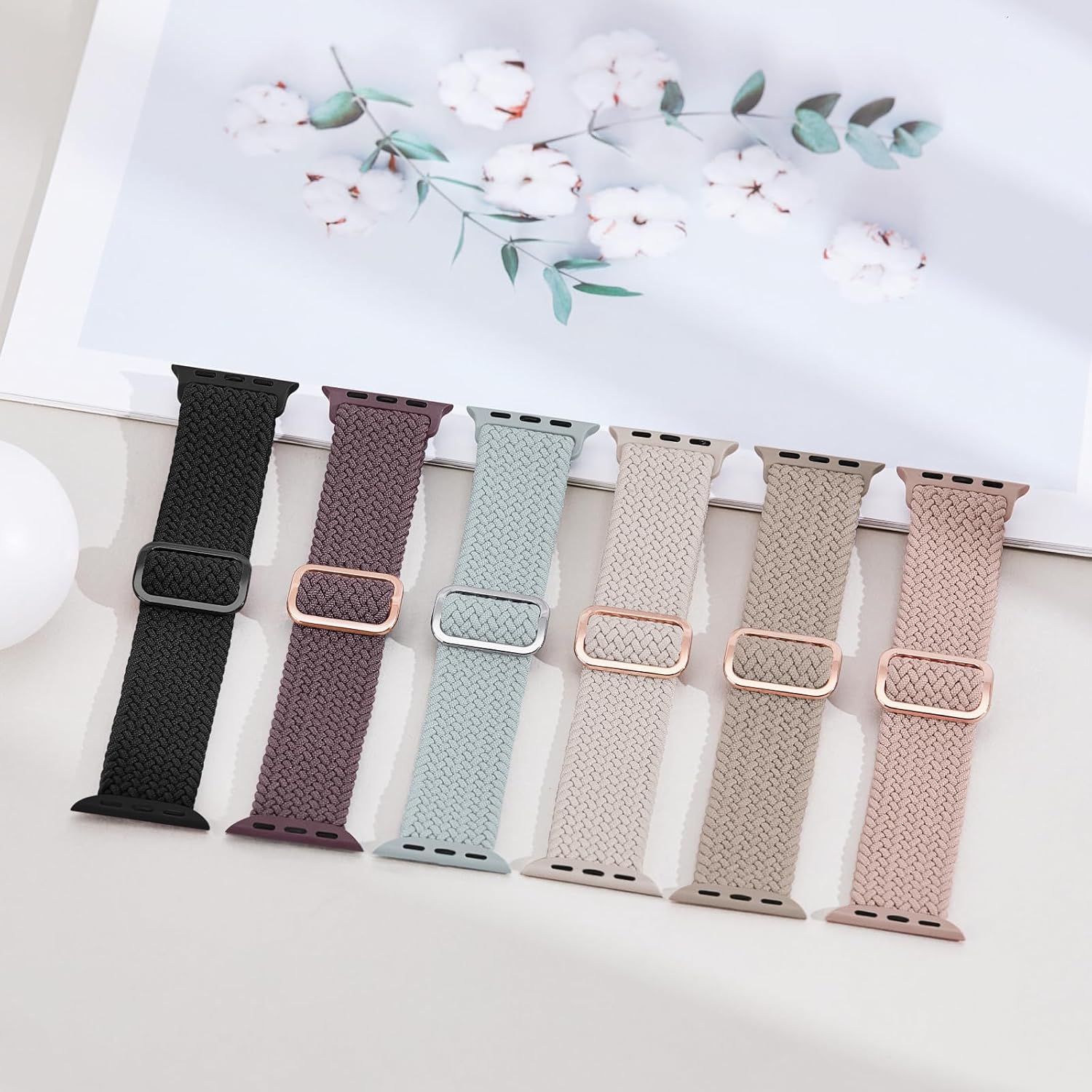 Thumbnail 5 de Braided Stretchy Apple Watch Bands 6-Pack