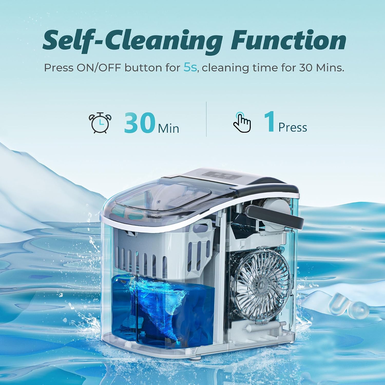 Thumbnail 3 de EUHOMY Ice Maker Machine Countertop: Compact, Quiet and Self-Cleaning