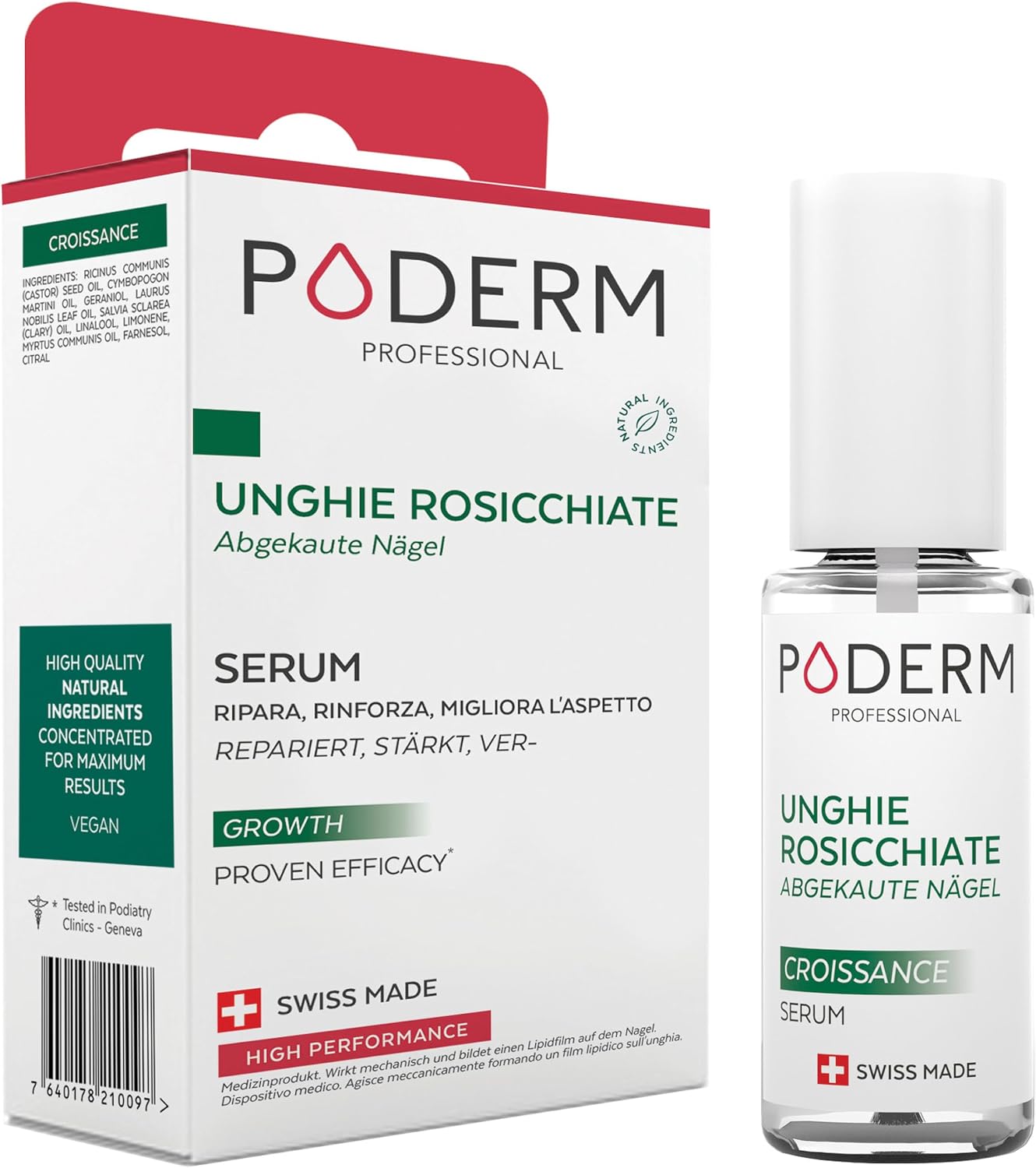 Detalle de PODERM STOP UNGHIE MANGIATE – Siero riparatore 100% naturale per raggiungere unghie sane in 3 settimane