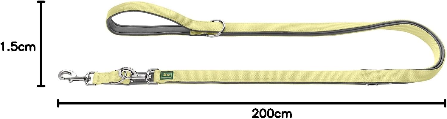 Detalle de Hunter Verstellbare Führleine NEOPREN – Matcha/Grau, 200 cm verstellbar