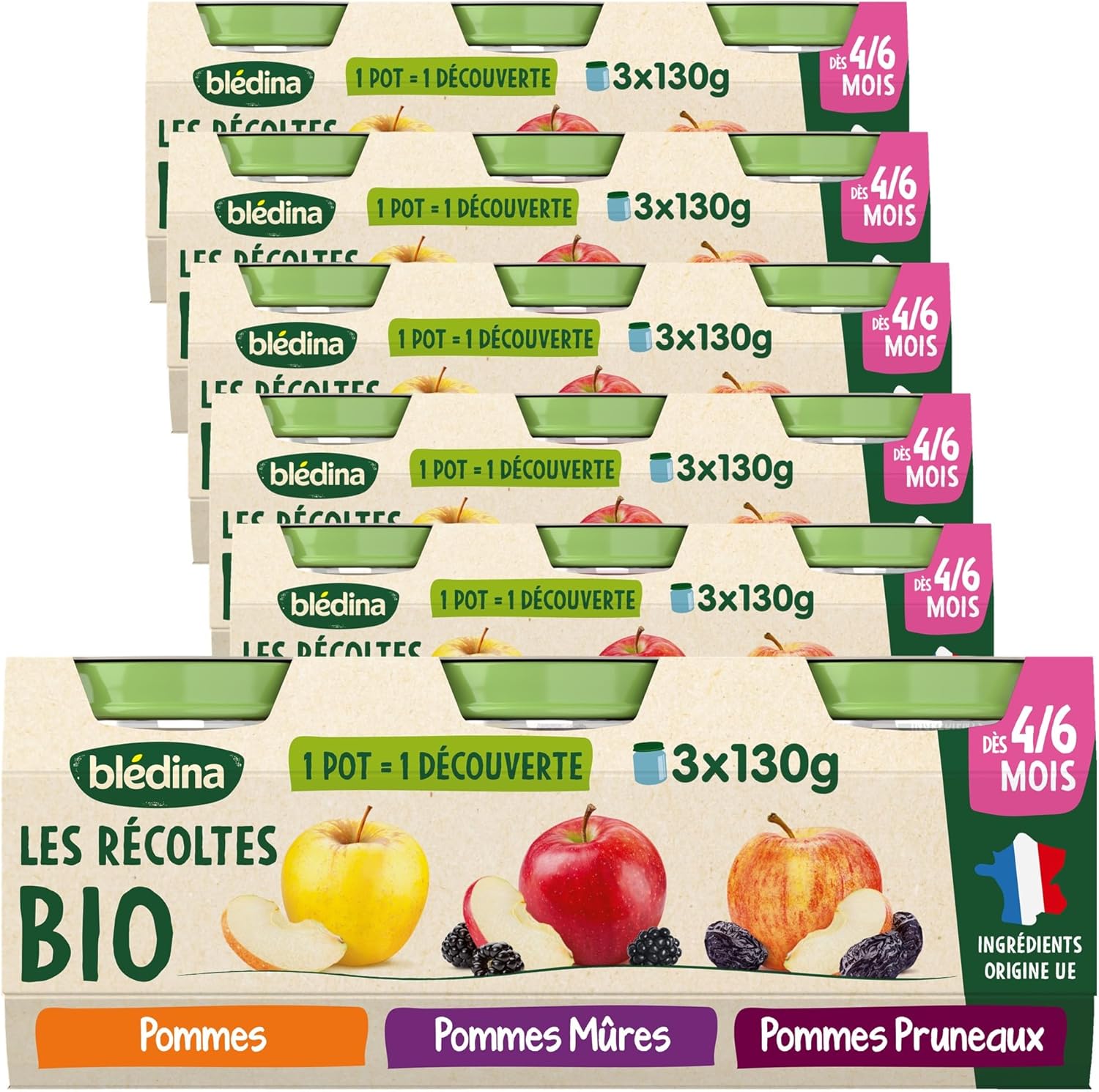 Detalle de Bledina Les Récoltes Bio 18 pots purée